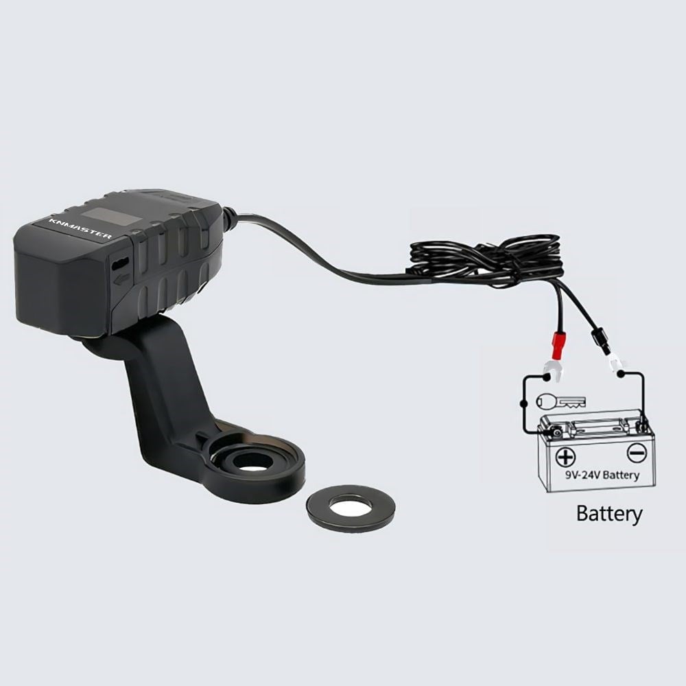 KNMASTER UC200 MOTOSİKLET USB VE TYPE-C ÇİFT GİRİŞLİ ŞARJ SOKETİKNMASTERTelefon Tutucular