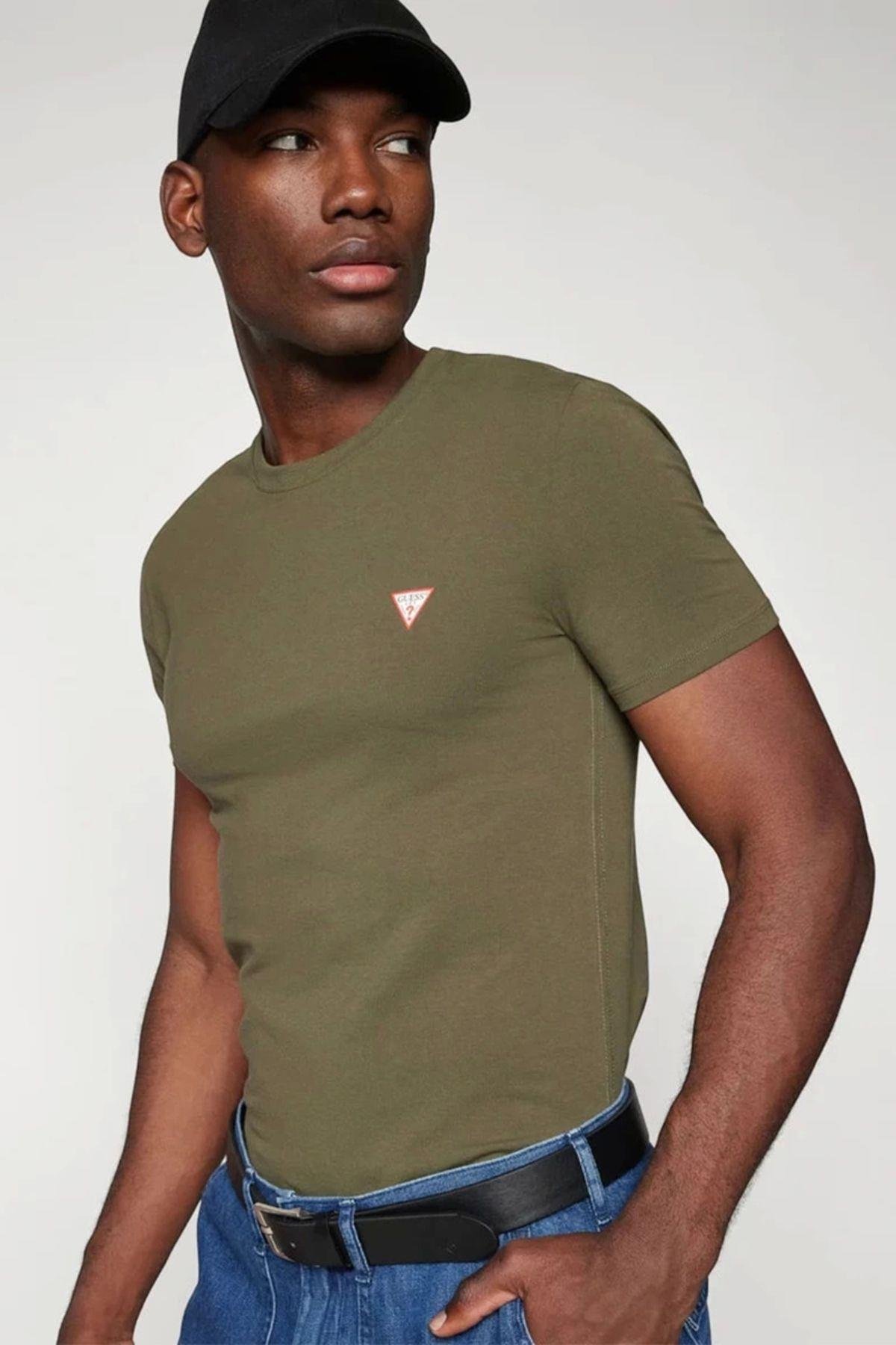 Erkek Yeşil Slim Fit T-shirt