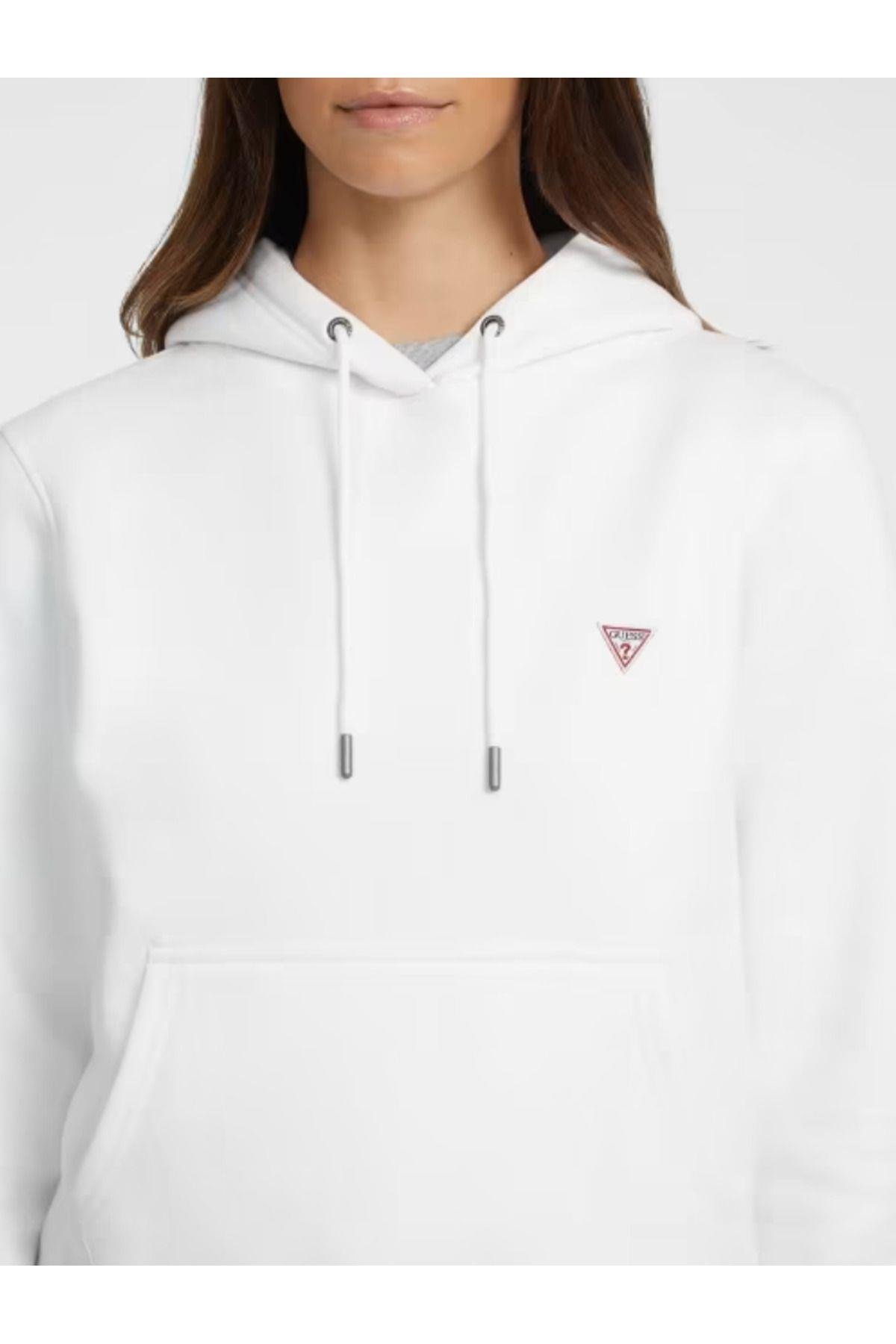 Jeans GJ HOOD REG MINI TRI Kadın Marka Logolu Sweatshirt