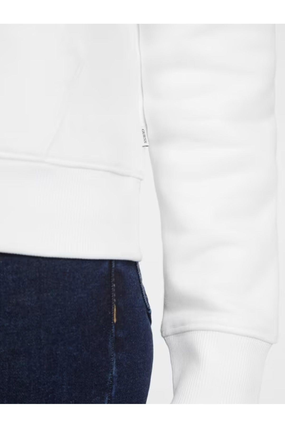 Jeans GJ HOOD REG MINI TRI Kadın Marka Logolu Sweatshirt