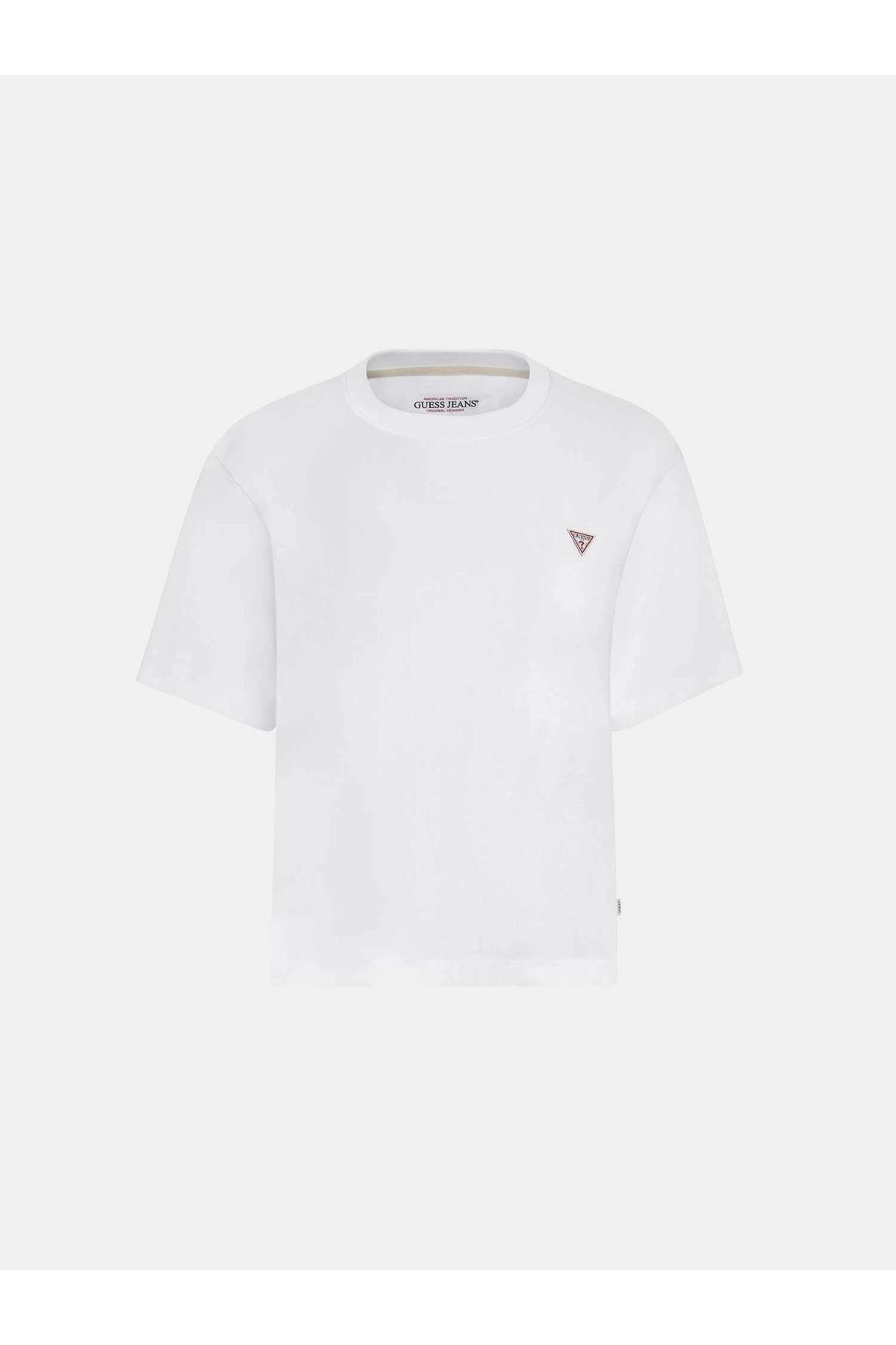 Jeans Gj Ss Cn Boxy Mını T Kadın Beyaz T-shirt W4yı05k8hm0-g011
