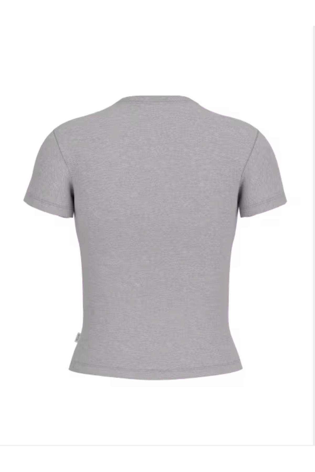 Jeans Kadın Marka Logolu T-Shirt GJ SS CN SLIM ICONIC TEE