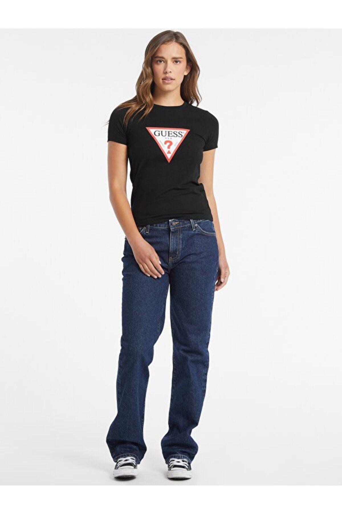 Jeans Kadın Slim Fit T-shirt