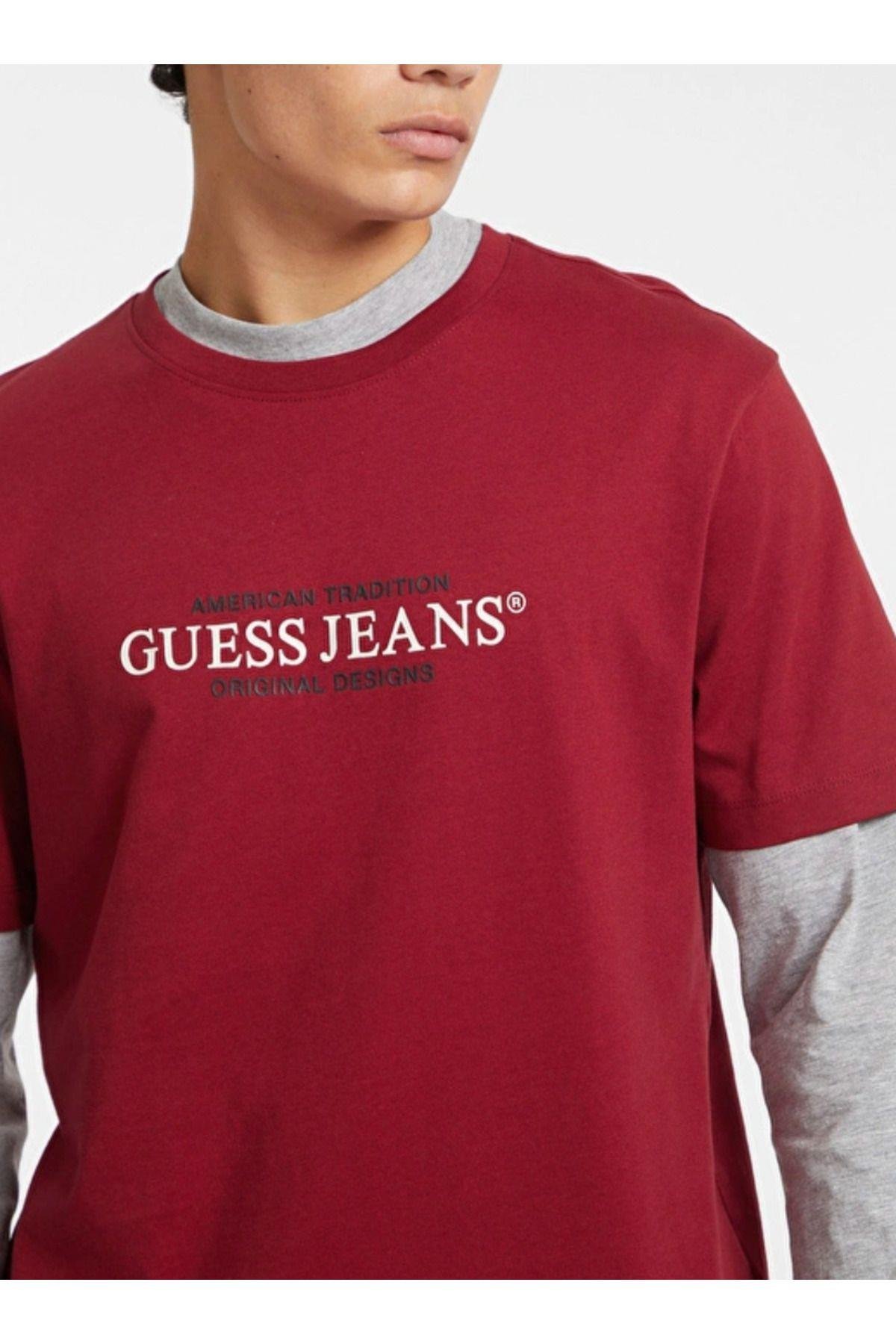 Jeans Kırmızı Erkek T-Shirt M4YI42K8FQ4G5M3 GJ SS CN REG AMERIC