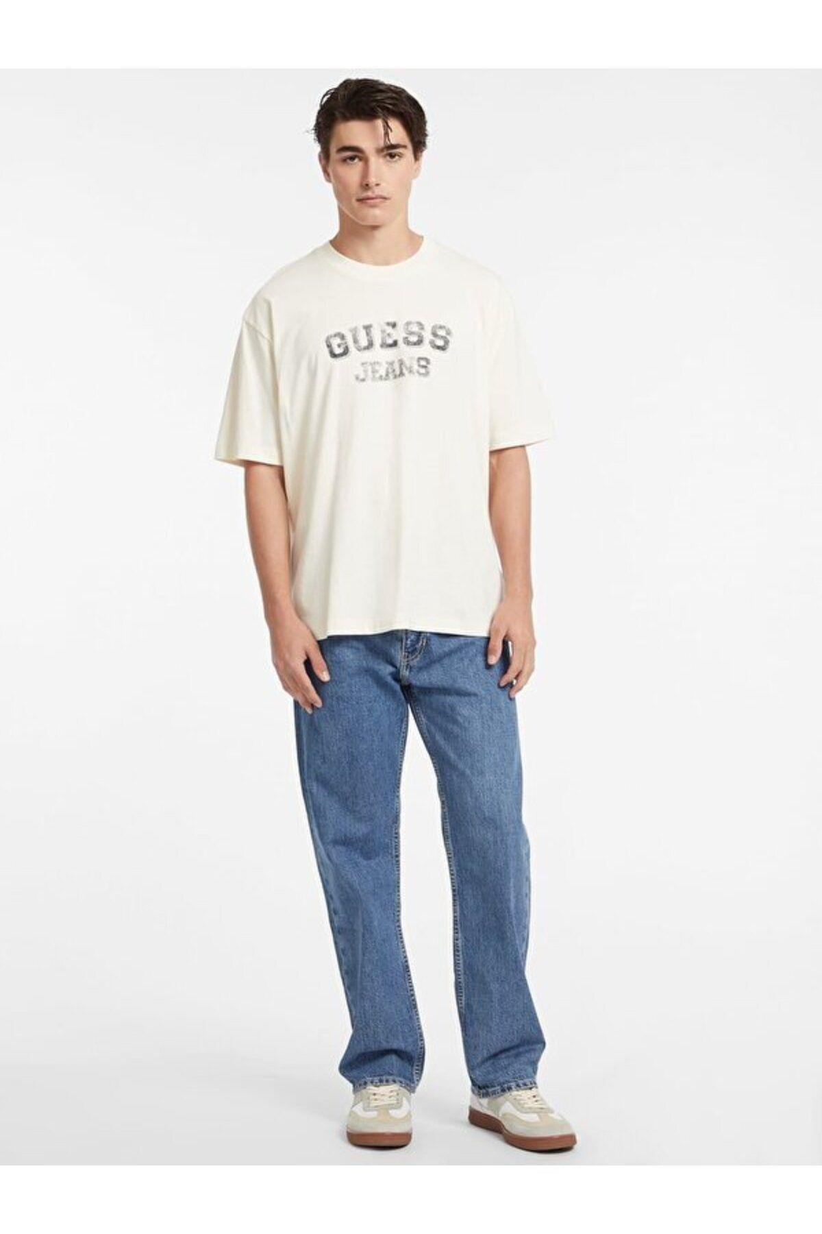 Jeans Krem Erkek T-Shirt M4BI78K8FQ4G053 GJ SS CN OS VINTAGE