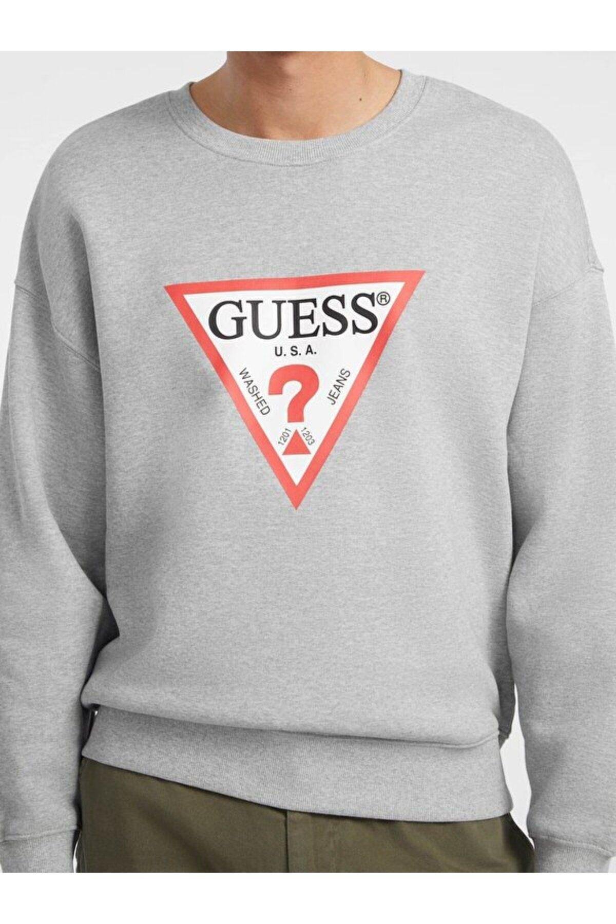 Jeans Marka Logolu GJ CN OS ICONIC TRIANGLE SWEATSHIRT