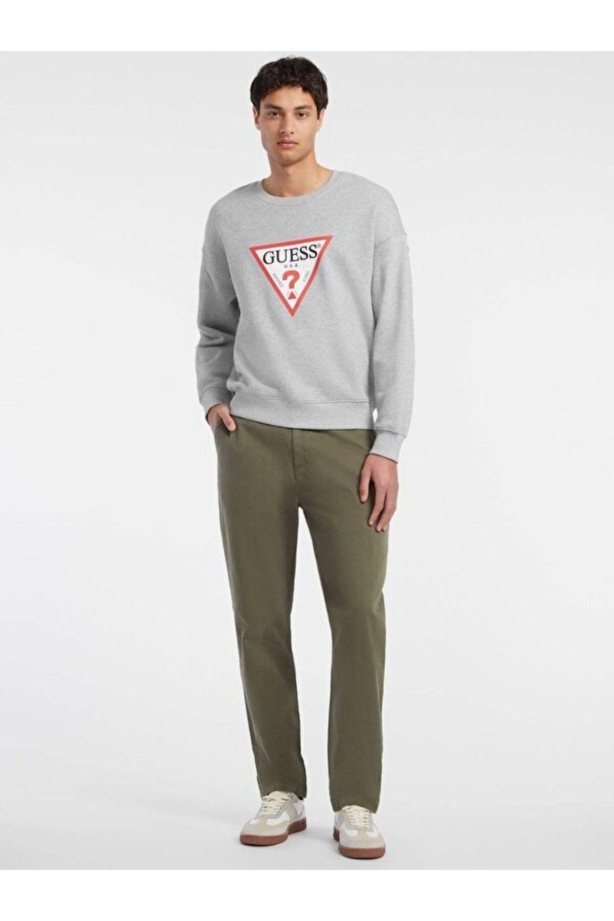 Jeans Marka Logolu GJ CN OS ICONIC TRIANGLE SWEATSHIRT