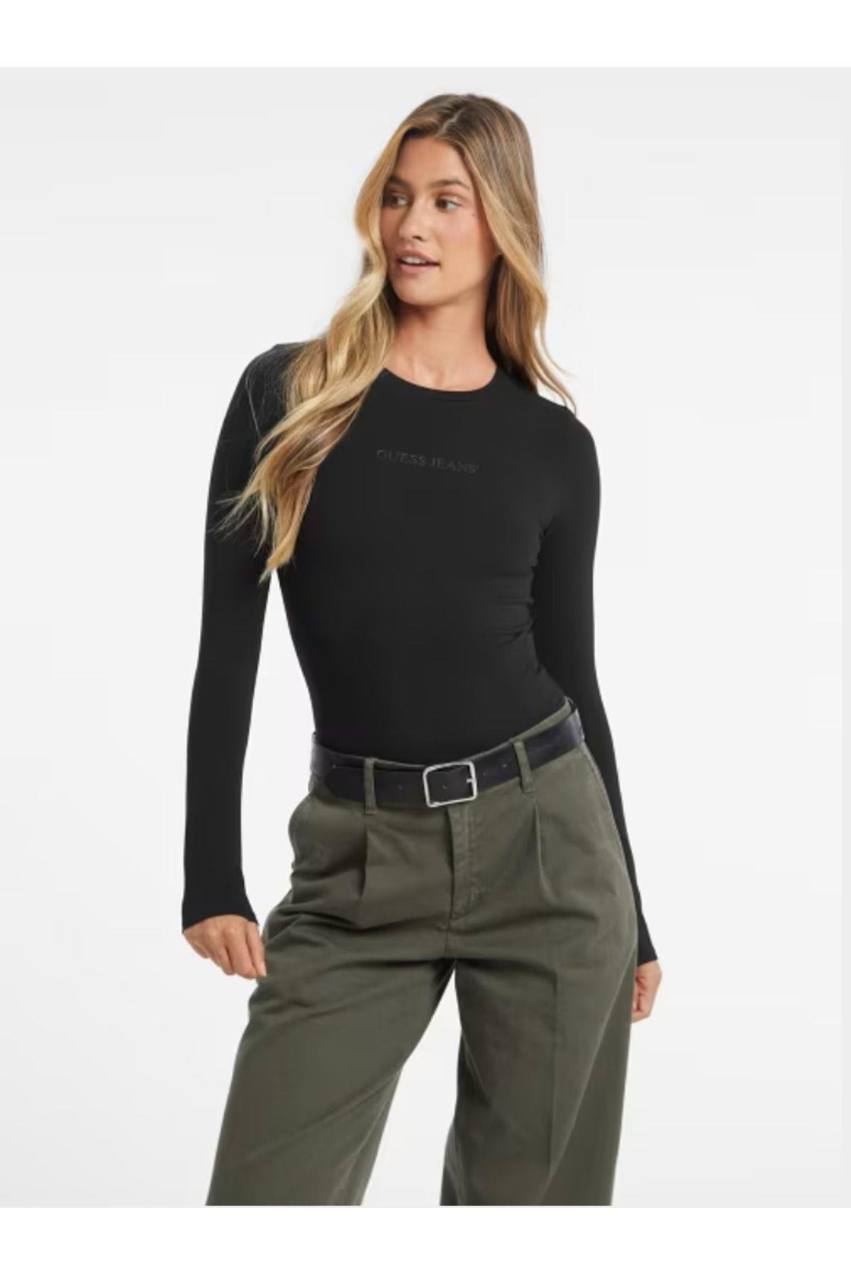 Jeans Nakış İşleme Logolu Body W4BP41