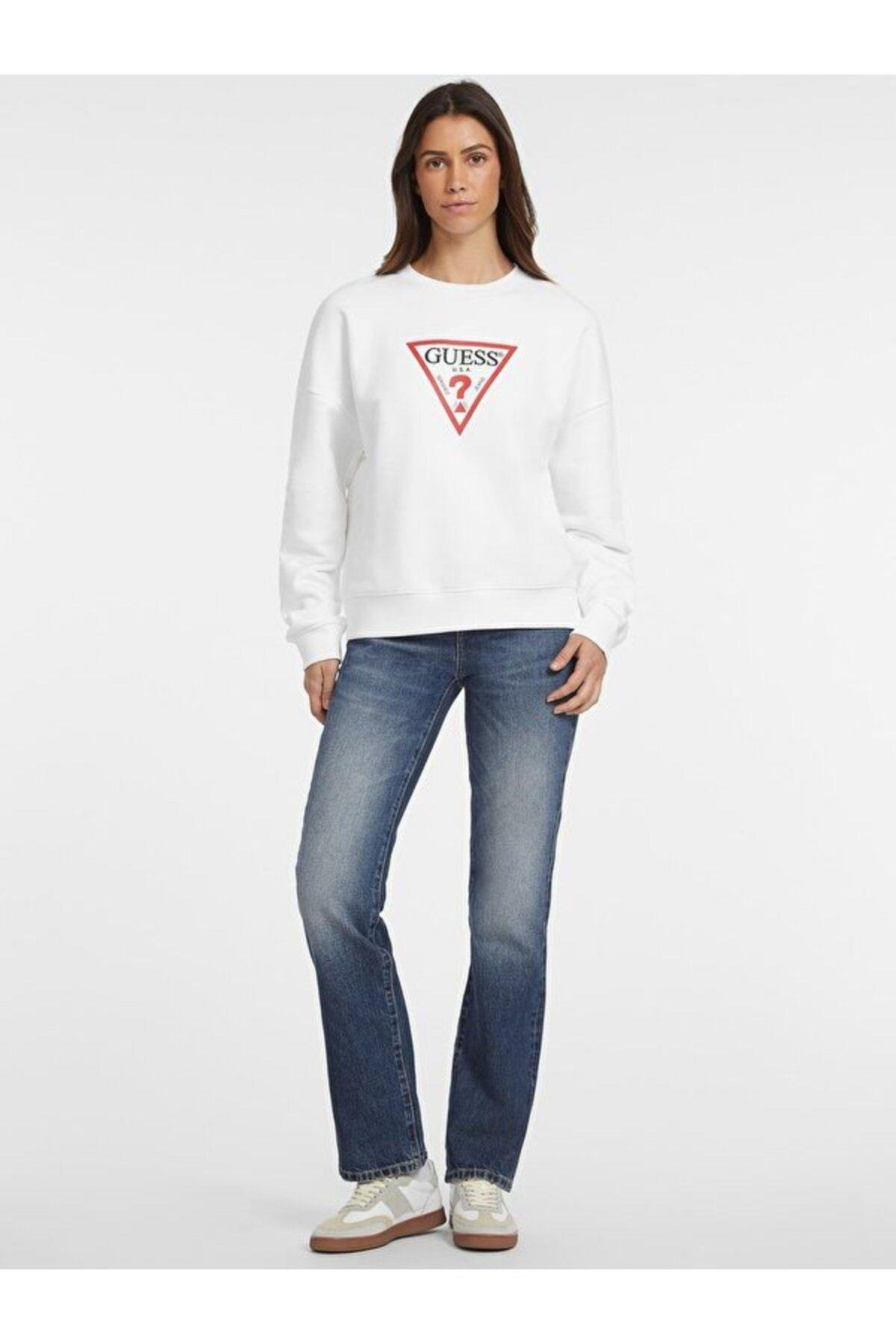 Kadın GJ CN OS ICONIC Sweatshirt - Beyaz