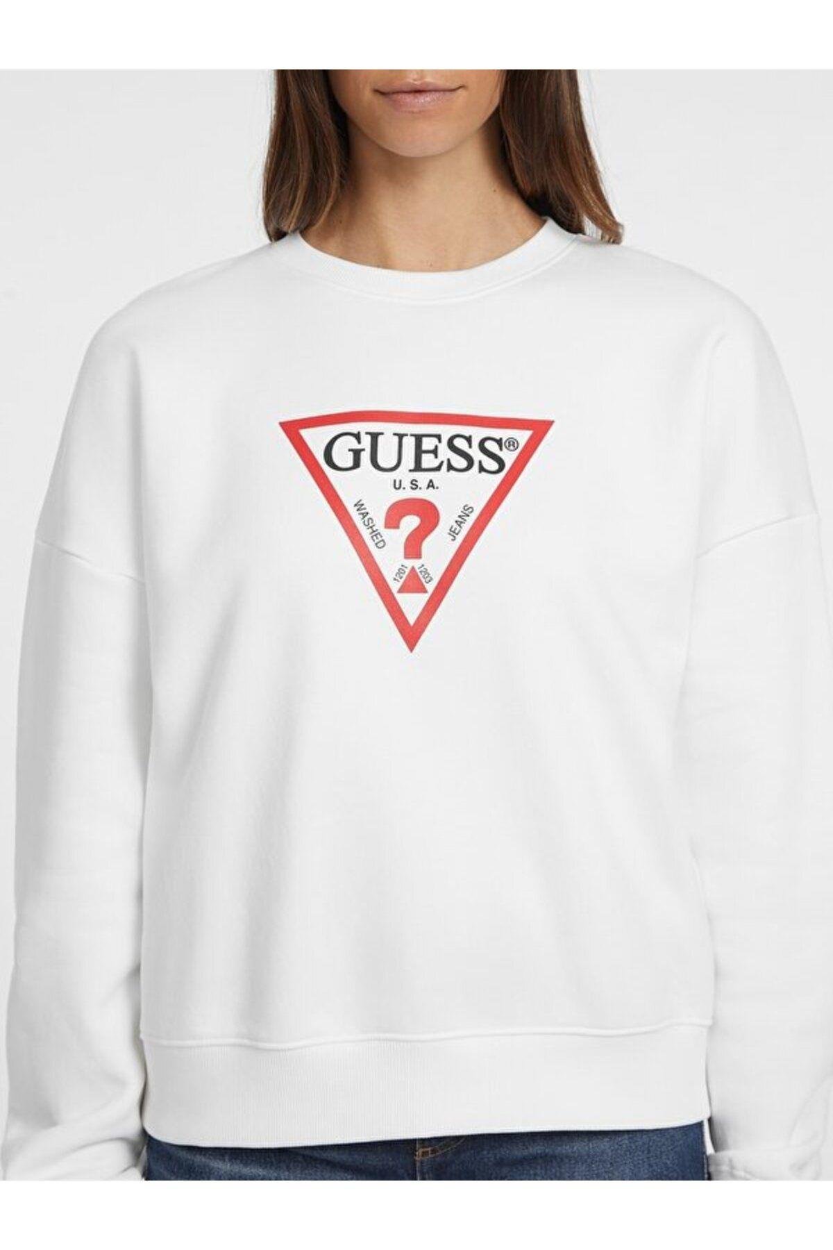 Kadın GJ CN OS ICONIC Sweatshirt - Beyaz