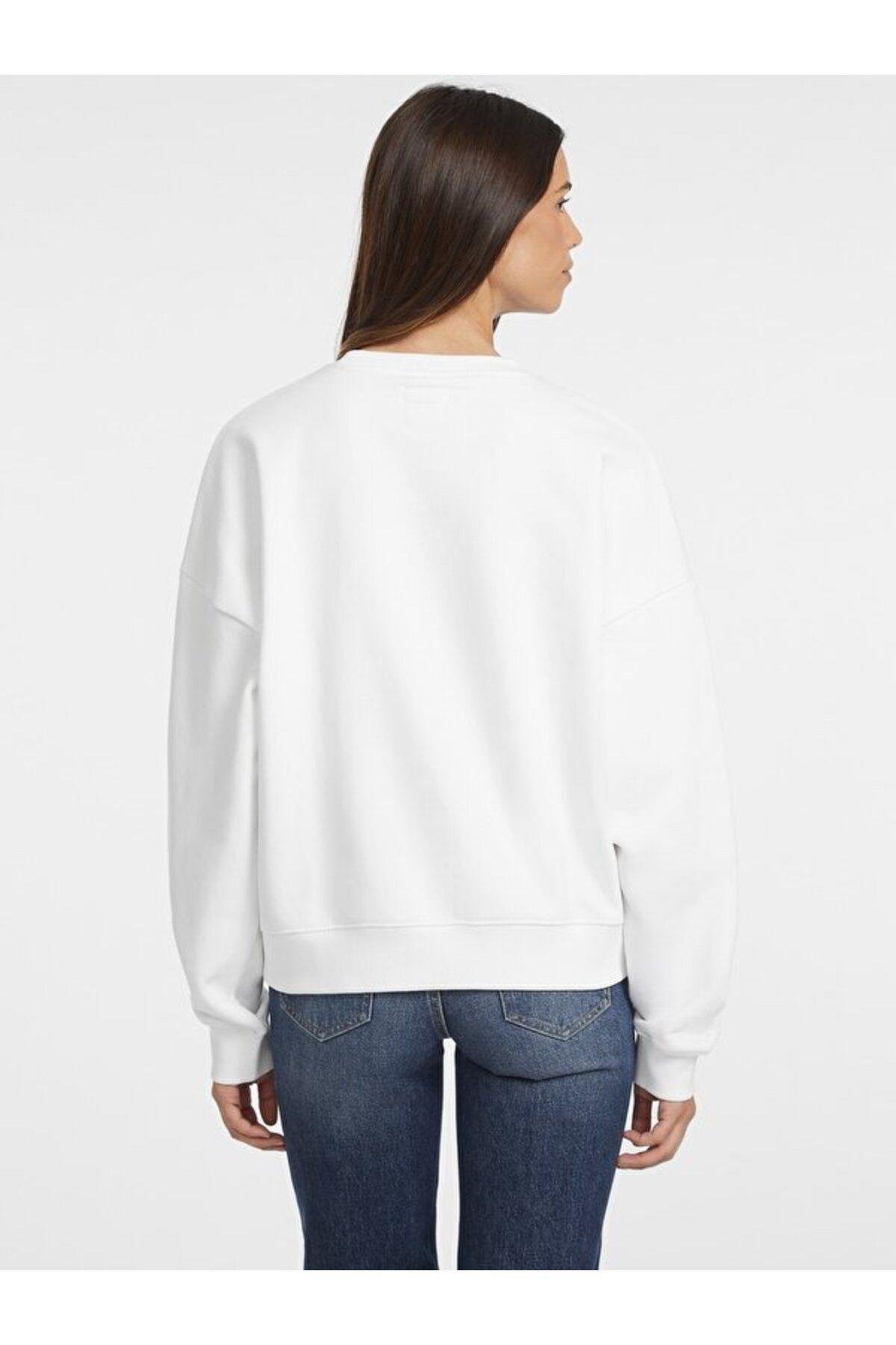 Kadın GJ CN OS ICONIC Sweatshirt - Beyaz