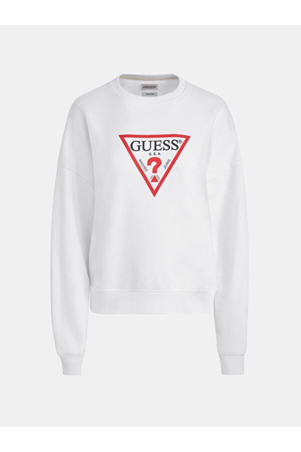 Kadın GJ CN OS ICONIC Sweatshirt - Beyaz