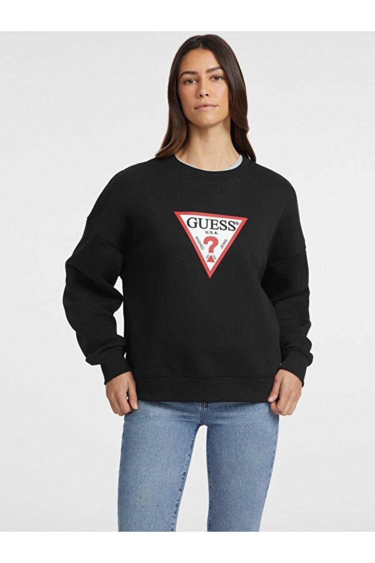 Kadın GJ CN OS ICONIC Sweatshirt - Siyah