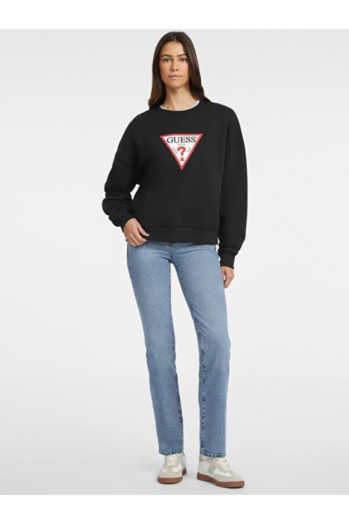 Kadın GJ CN OS ICONIC Sweatshirt - Siyah