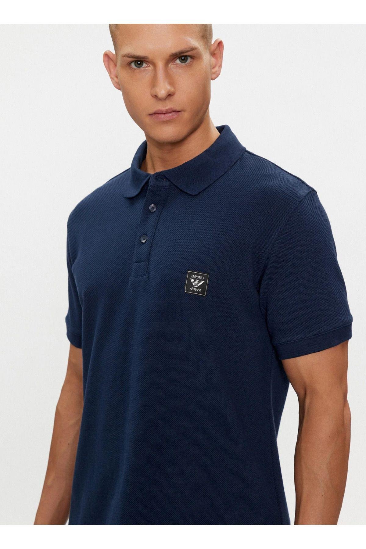 Marka Logolu Erkek Pamuklu Regular Fit Polo T-Shirt  211804 4R460