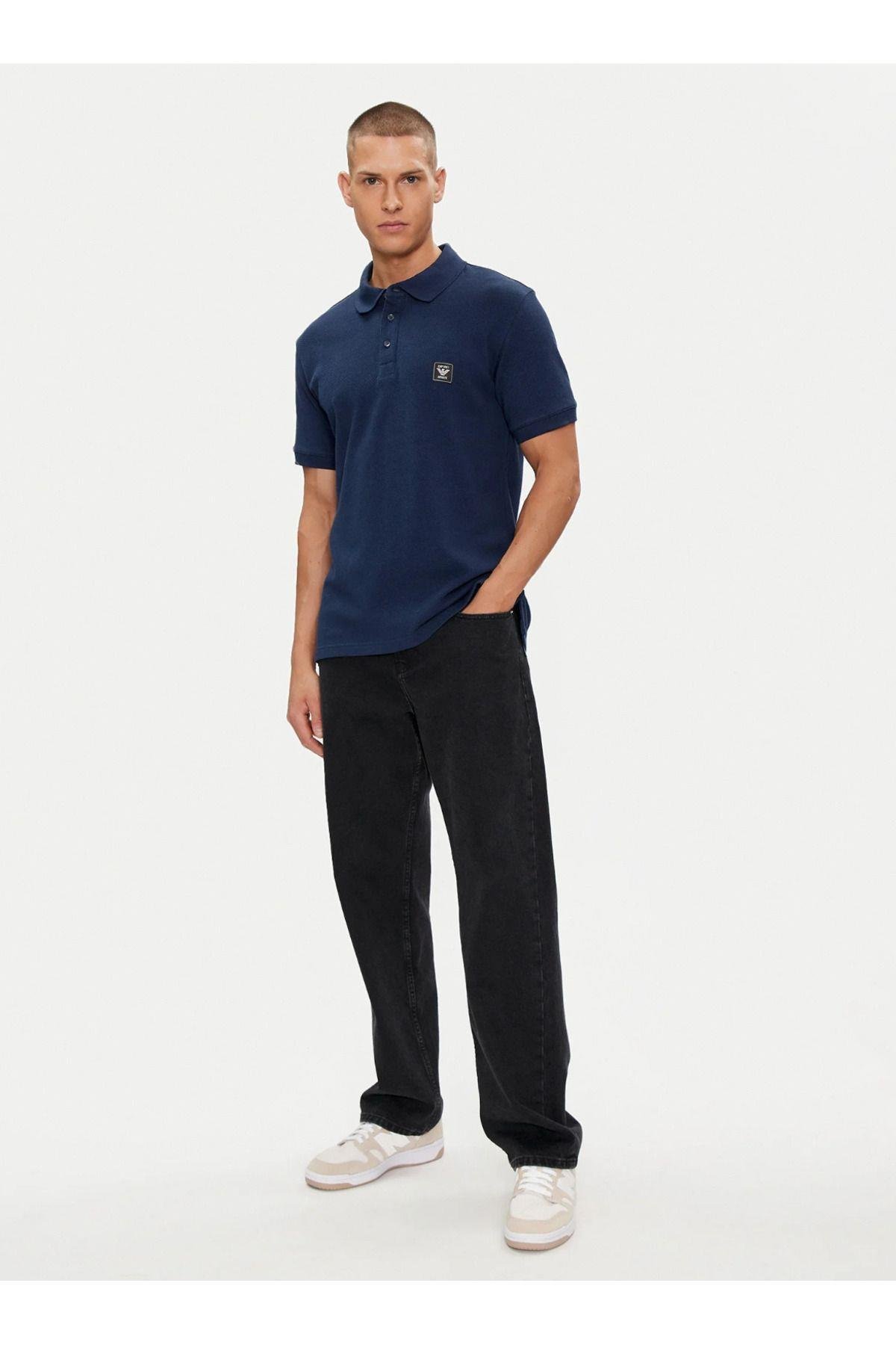 Marka Logolu Erkek Pamuklu Regular Fit Polo T-Shirt  211804 4R460