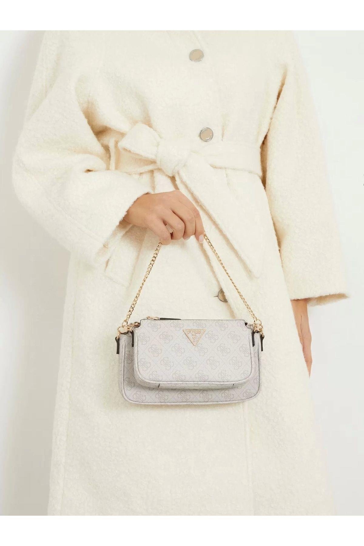 Noelle Dbl Pouch Crossbody Kadın Krem Çapraz Çanta Hwbd7879710-dvl