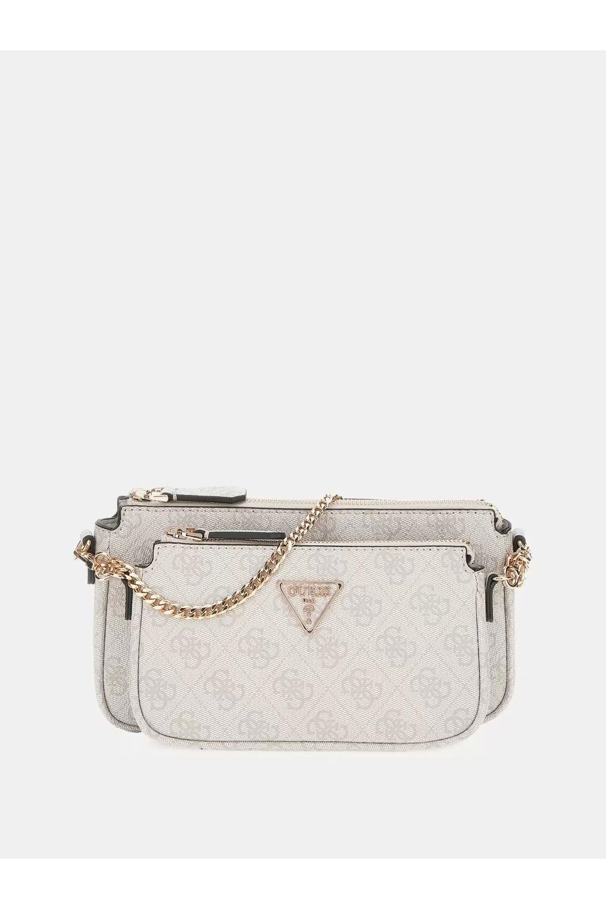 Noelle Dbl Pouch Crossbody Kadın Krem Çapraz Çanta Hwbd7879710-dvl