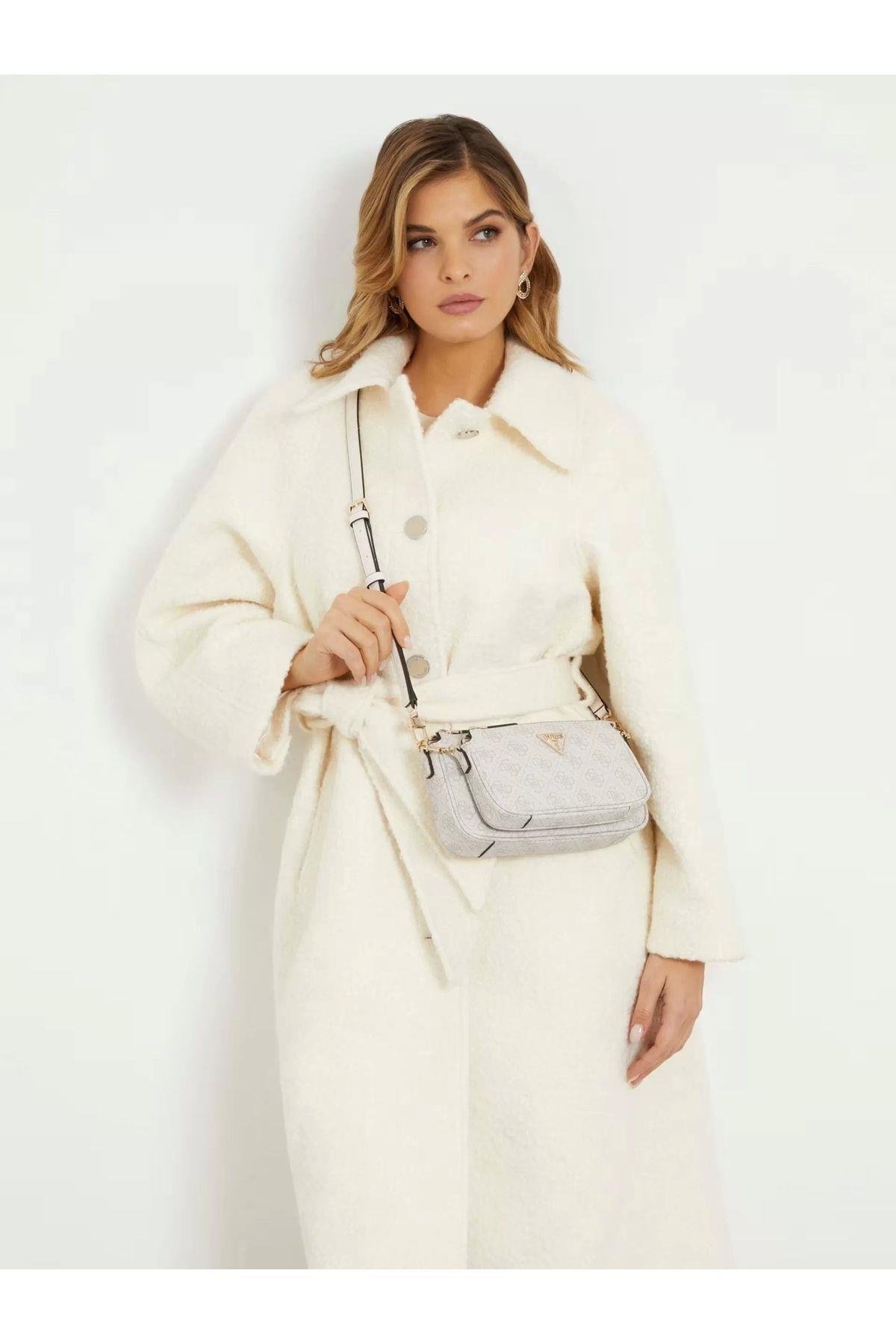 Noelle Dbl Pouch Crossbody Kadın Krem Çapraz Çanta Hwbd7879710-dvl