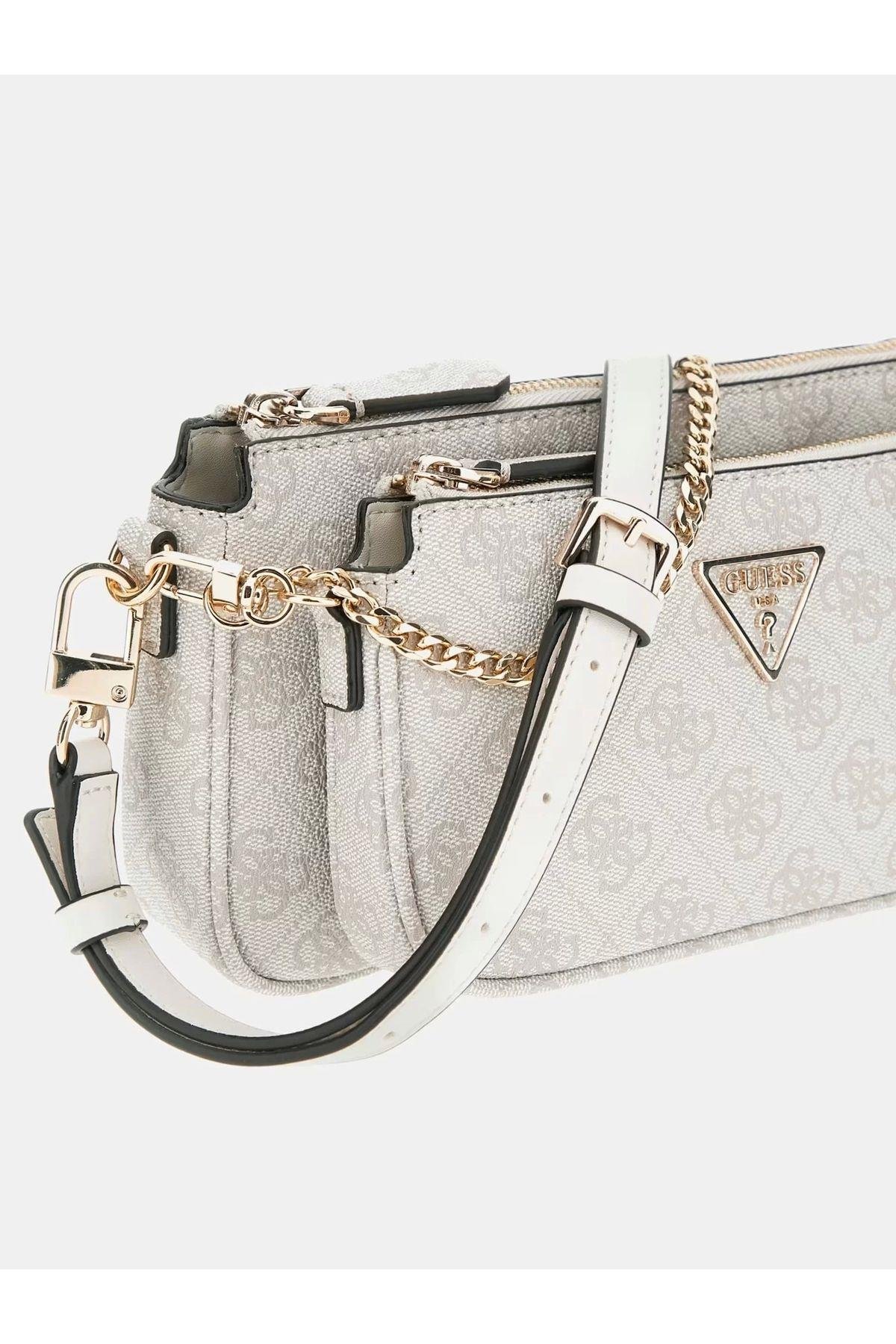 Noelle Dbl Pouch Crossbody Kadın Krem Çapraz Çanta Hwbd7879710-dvl