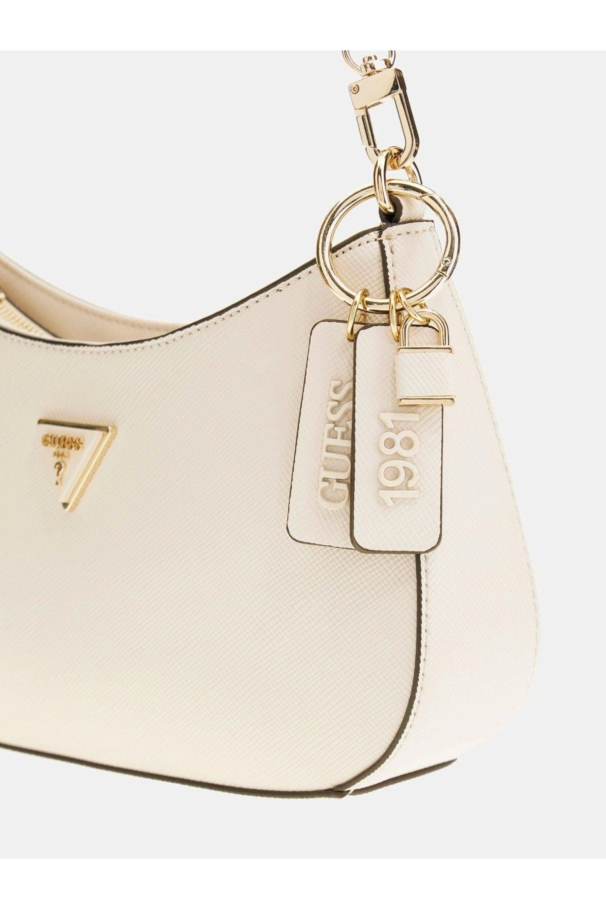 Noelle Top Zıp Shoulder Bag Kadın Ekru Omuz Çantası Hwzg7879180-bon