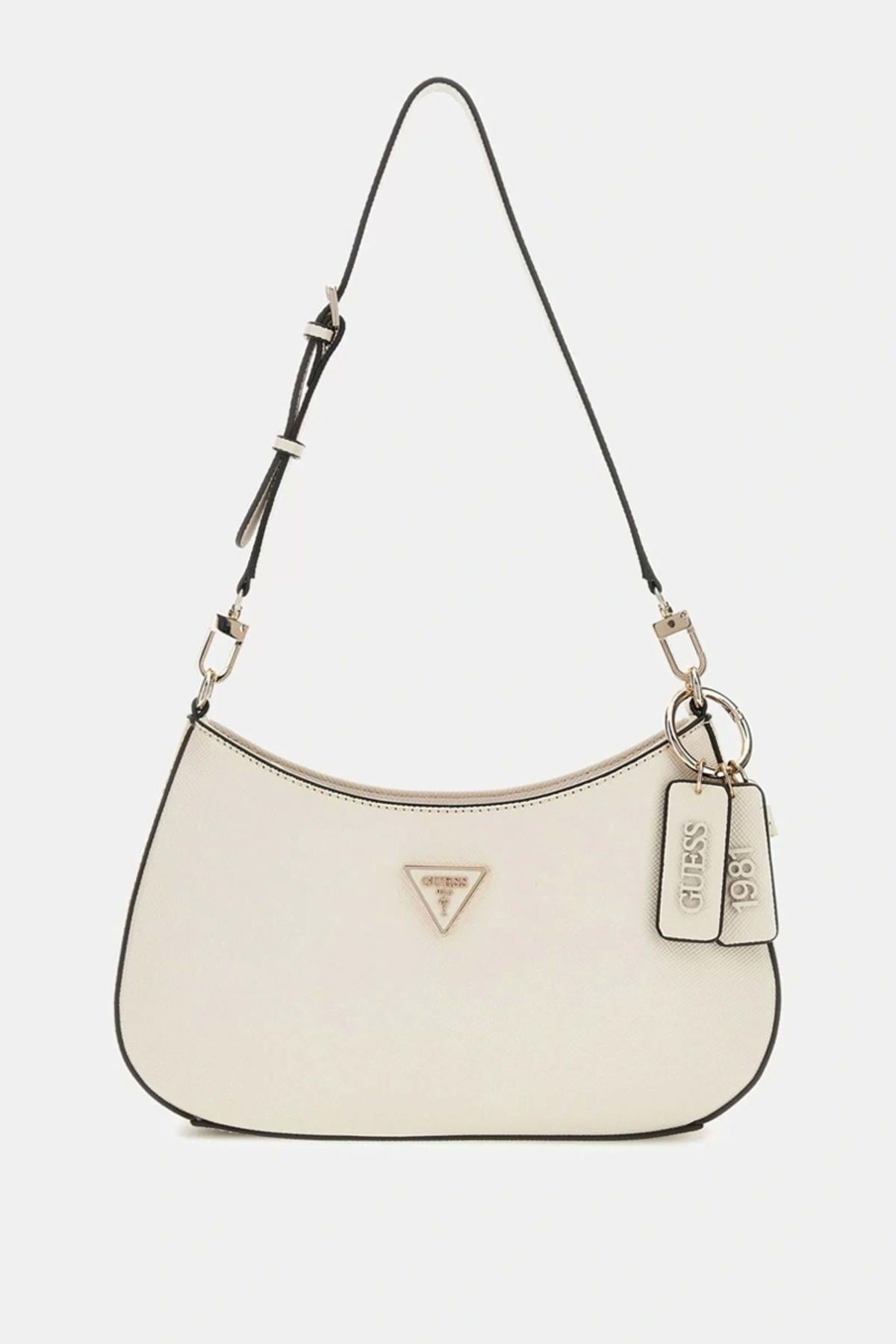 Noelle Top Zıp Shoulder Bag Kadın Ekru Omuz Çantası Hwzg7879180-bon