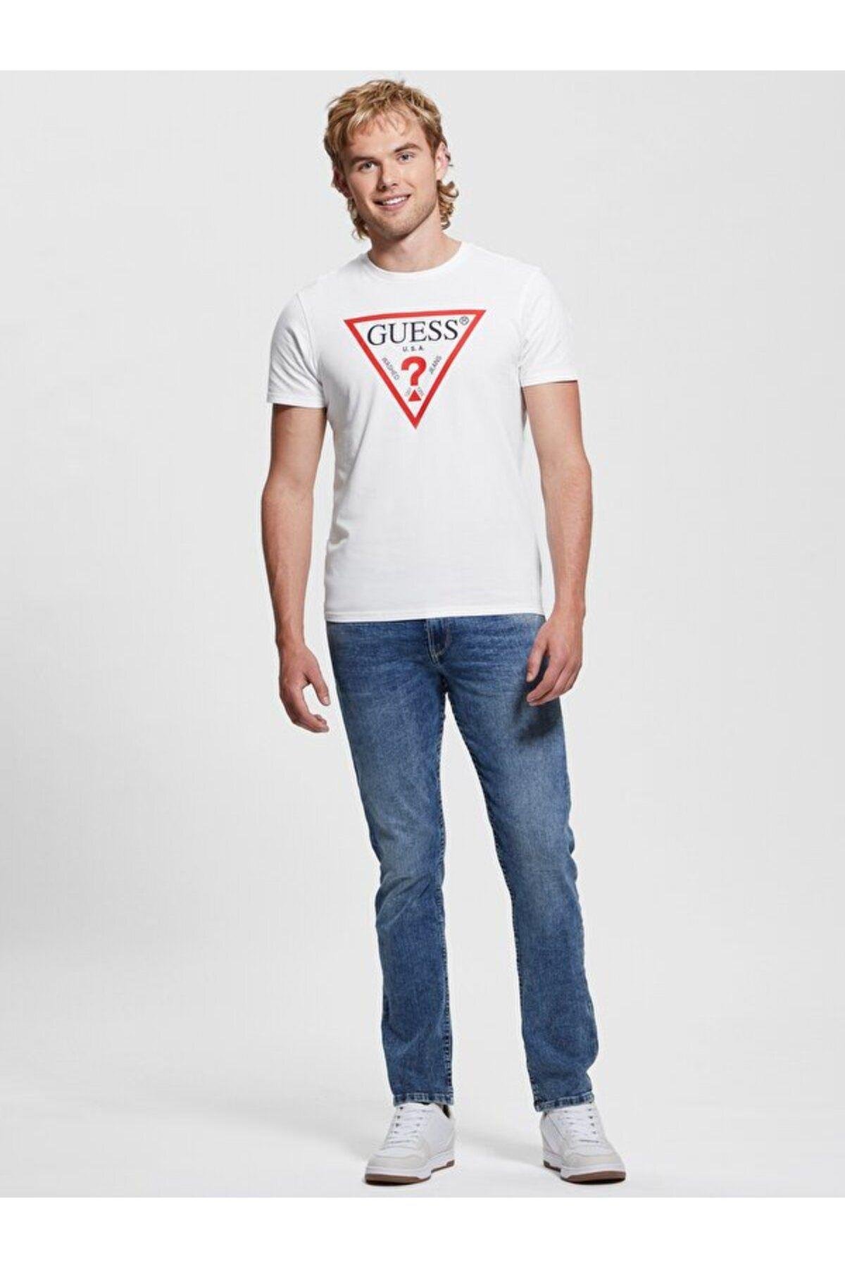 Ss Bsc Clsc Trı Logo Erkek Beyaz T-shirt M2gı68kba60-g011