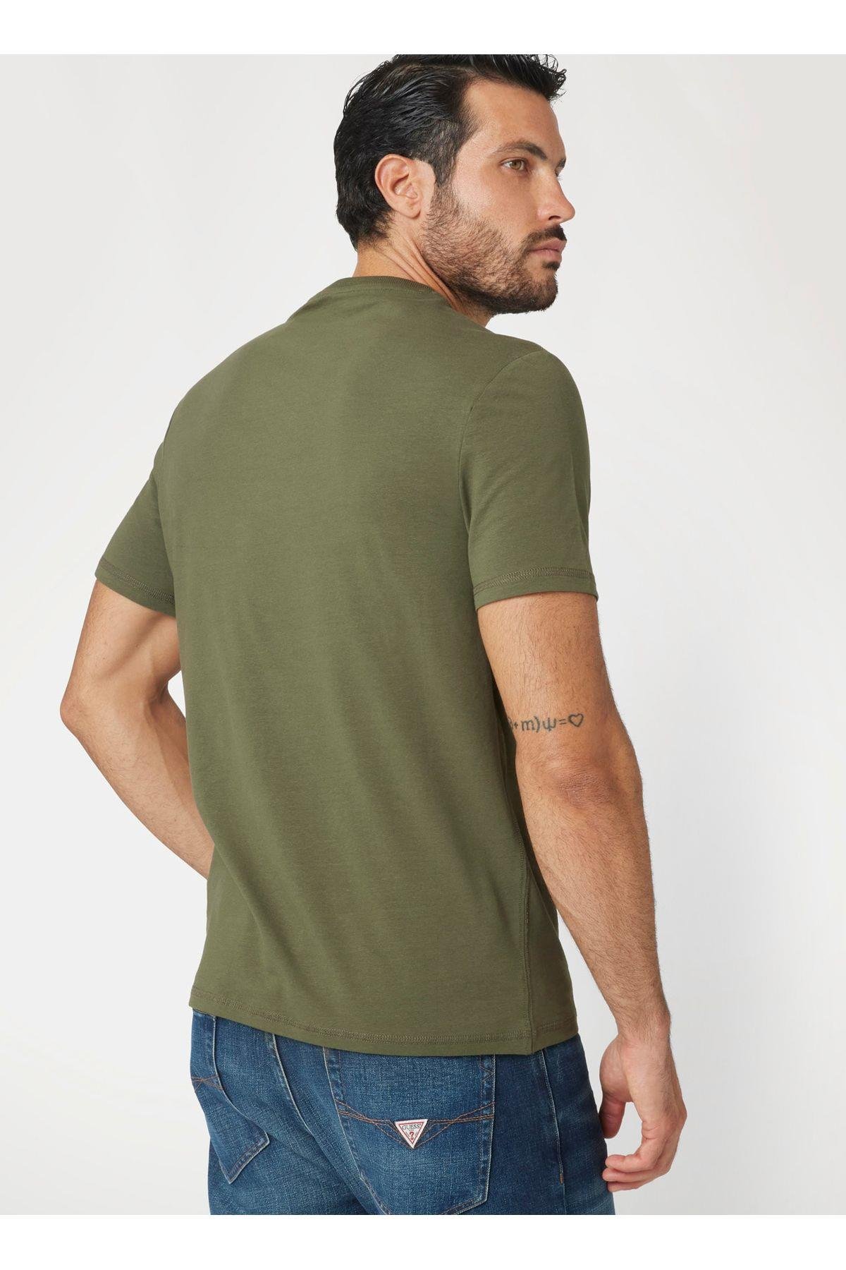 Yeşil Erkek T-Shirt M4BI35J1314G8F6 SS CN MULTICOL TRIA