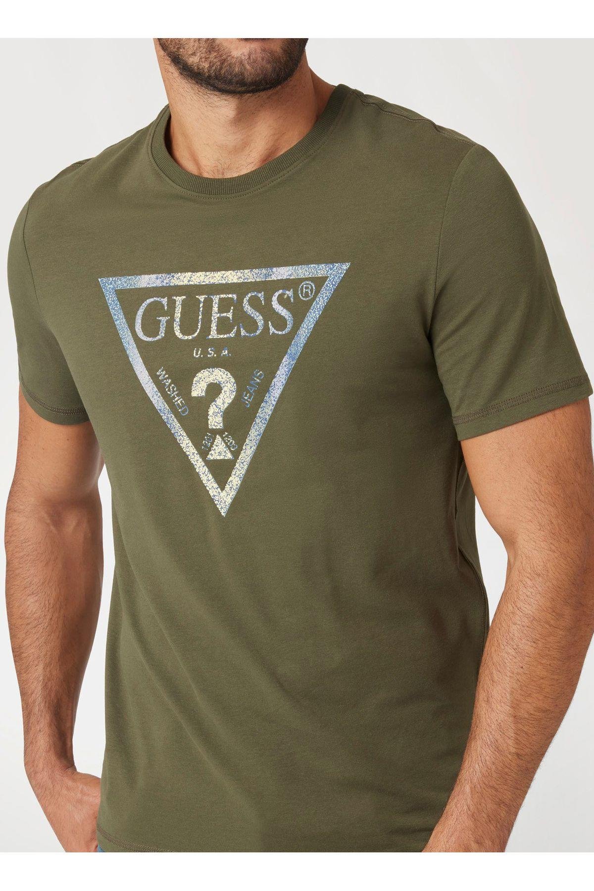 Yeşil Erkek T-Shirt M4BI35J1314G8F6 SS CN MULTICOL TRIA