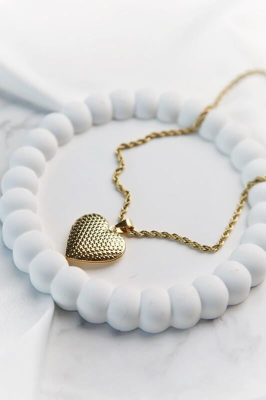 Açılır Kalp Çelik Kolye