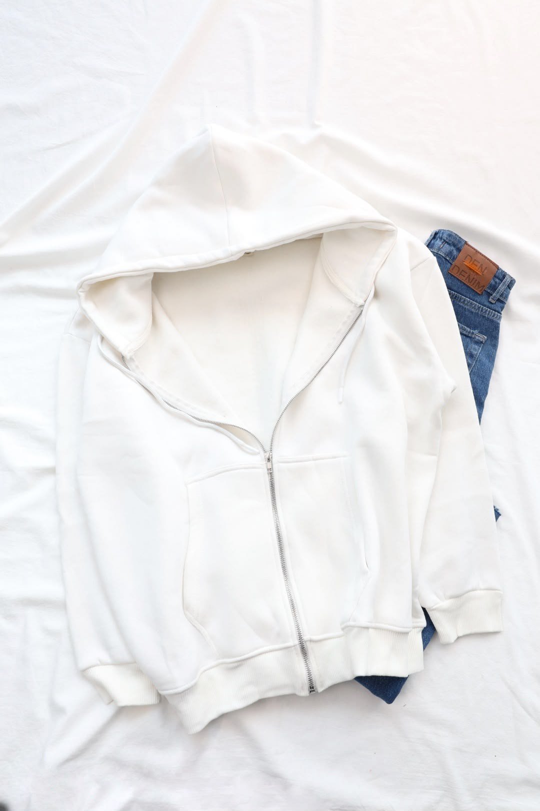 SweatFermuarlı Oversize Sweat