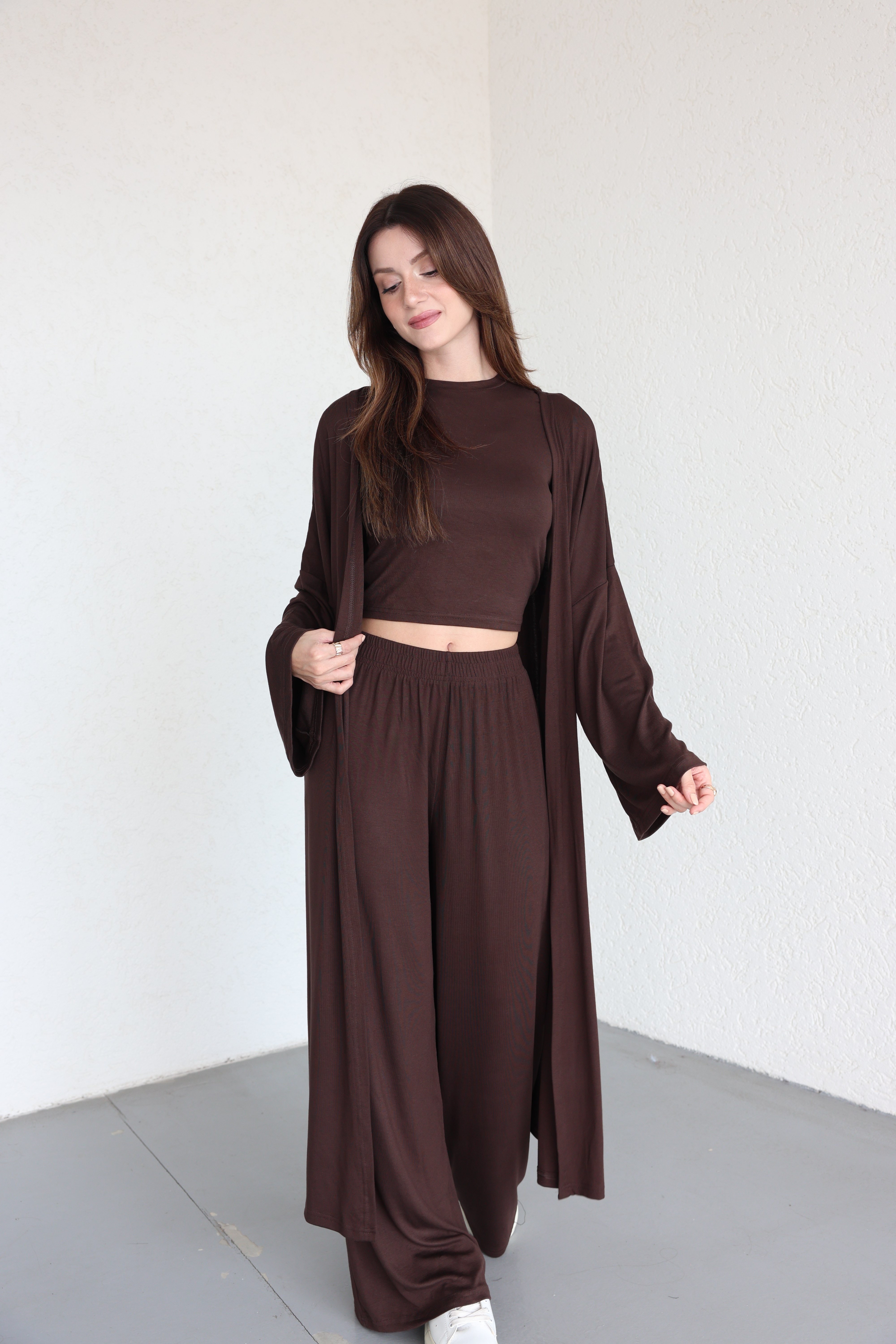 Pantolon TakımKimono 3lü Plazzo Takım