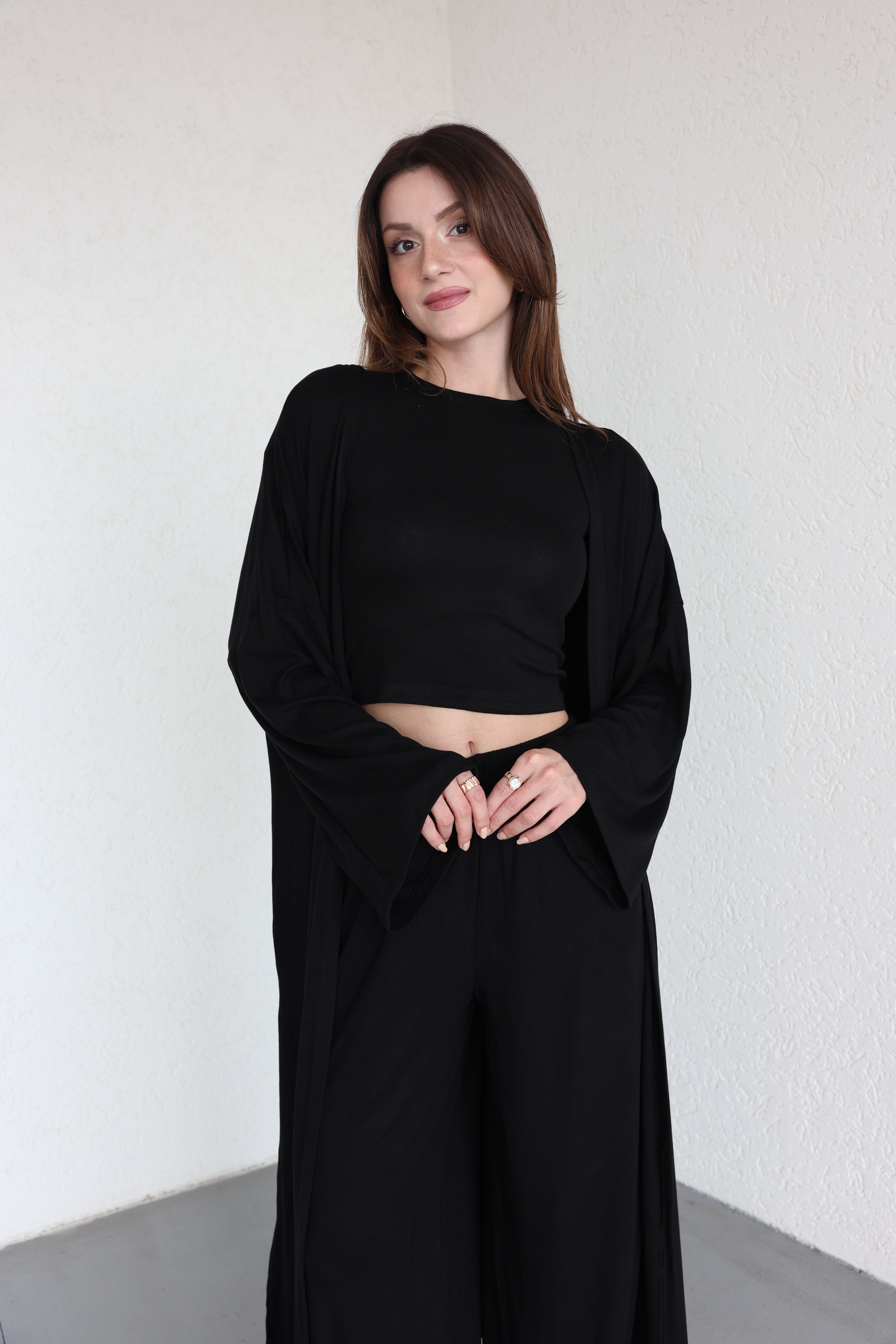 Pantolon TakımKimono 3lü Plazzo Takım