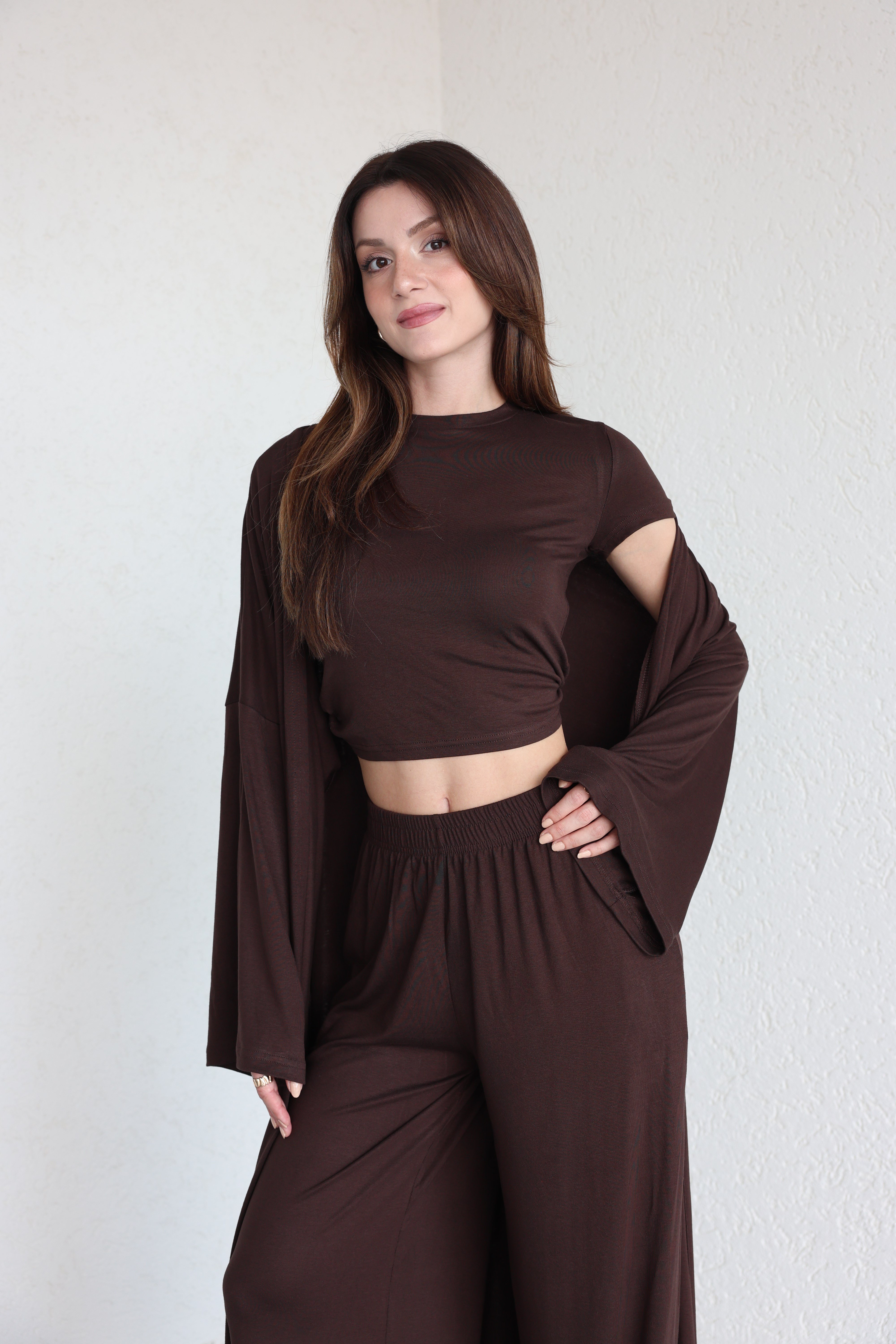Pantolon TakımKimono 3lü Plazzo Takım