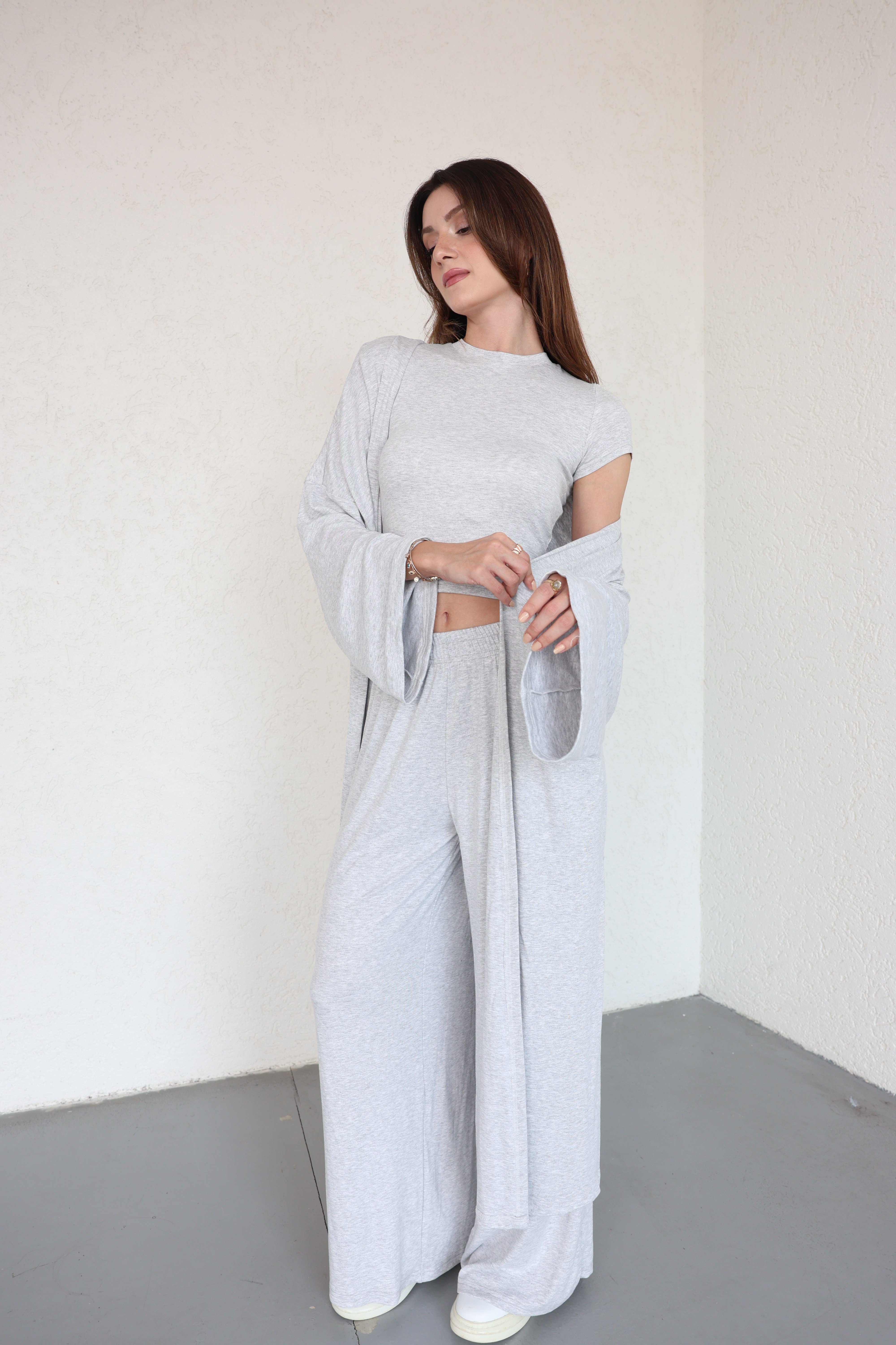Pantolon TakımKimono 3lü Plazzo Takım