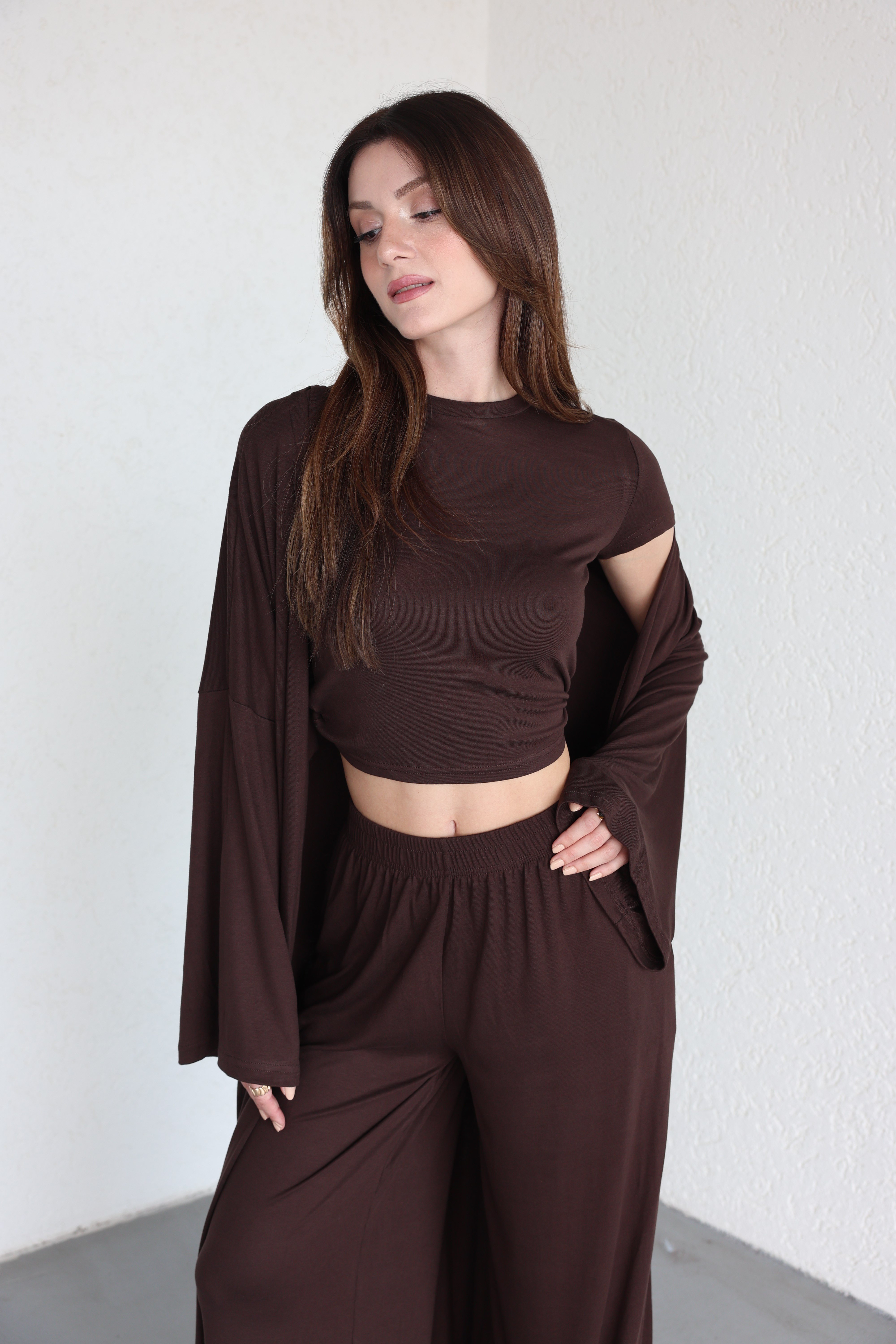 Pantolon TakımKimono 3lü Plazzo Takım