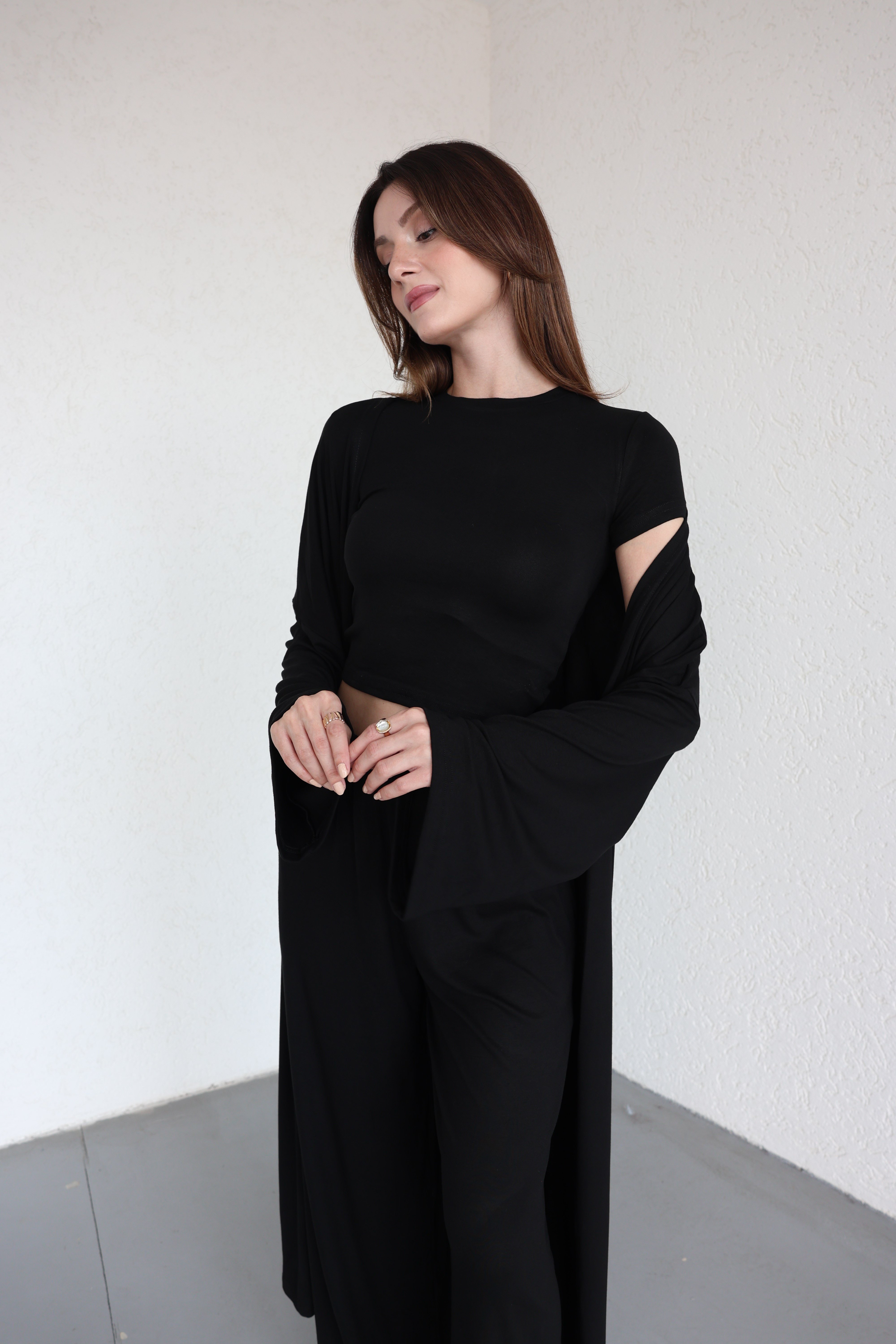Pantolon TakımKimono 3lü Plazzo Takım