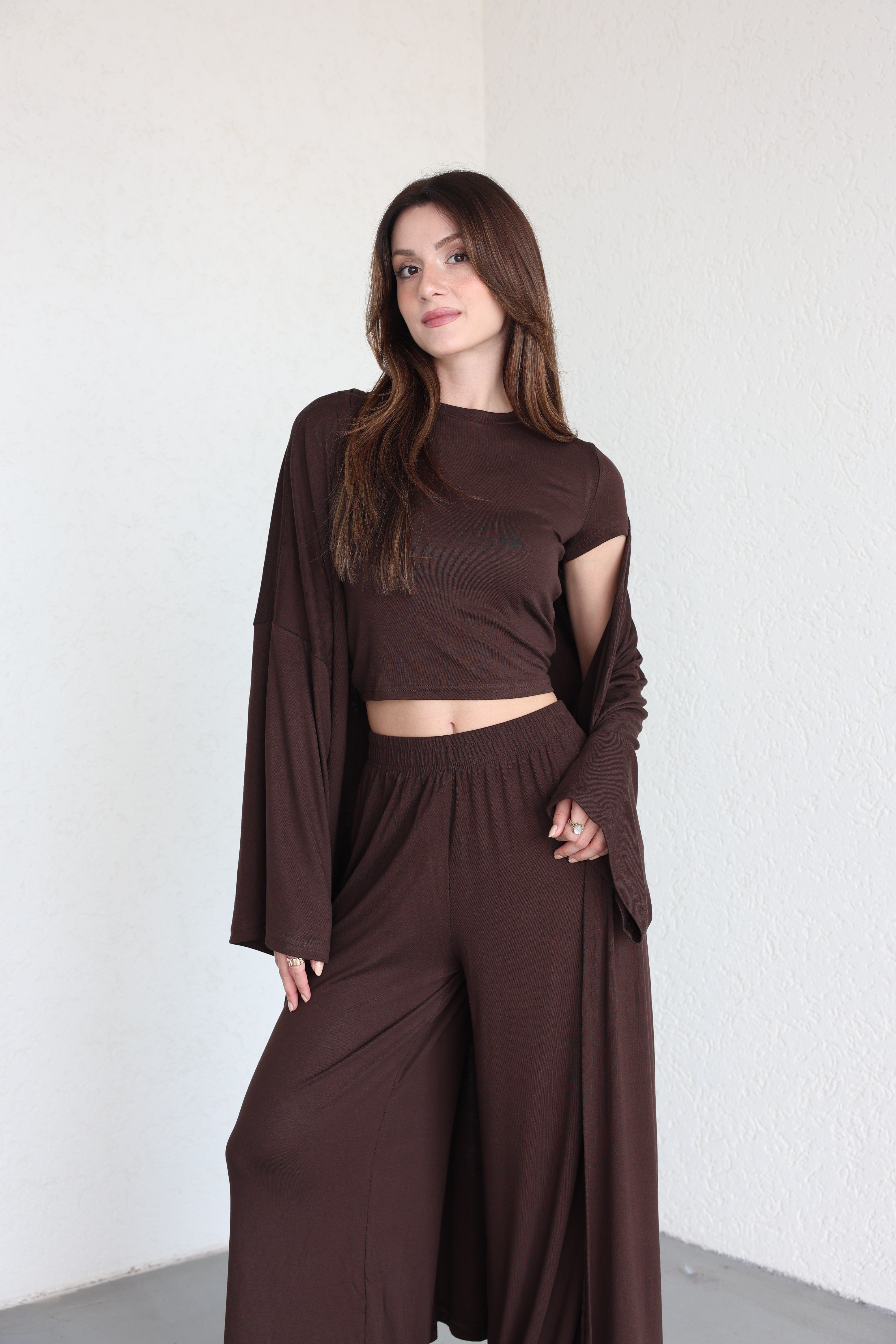 Pantolon TakımKimono 3lü Plazzo Takım