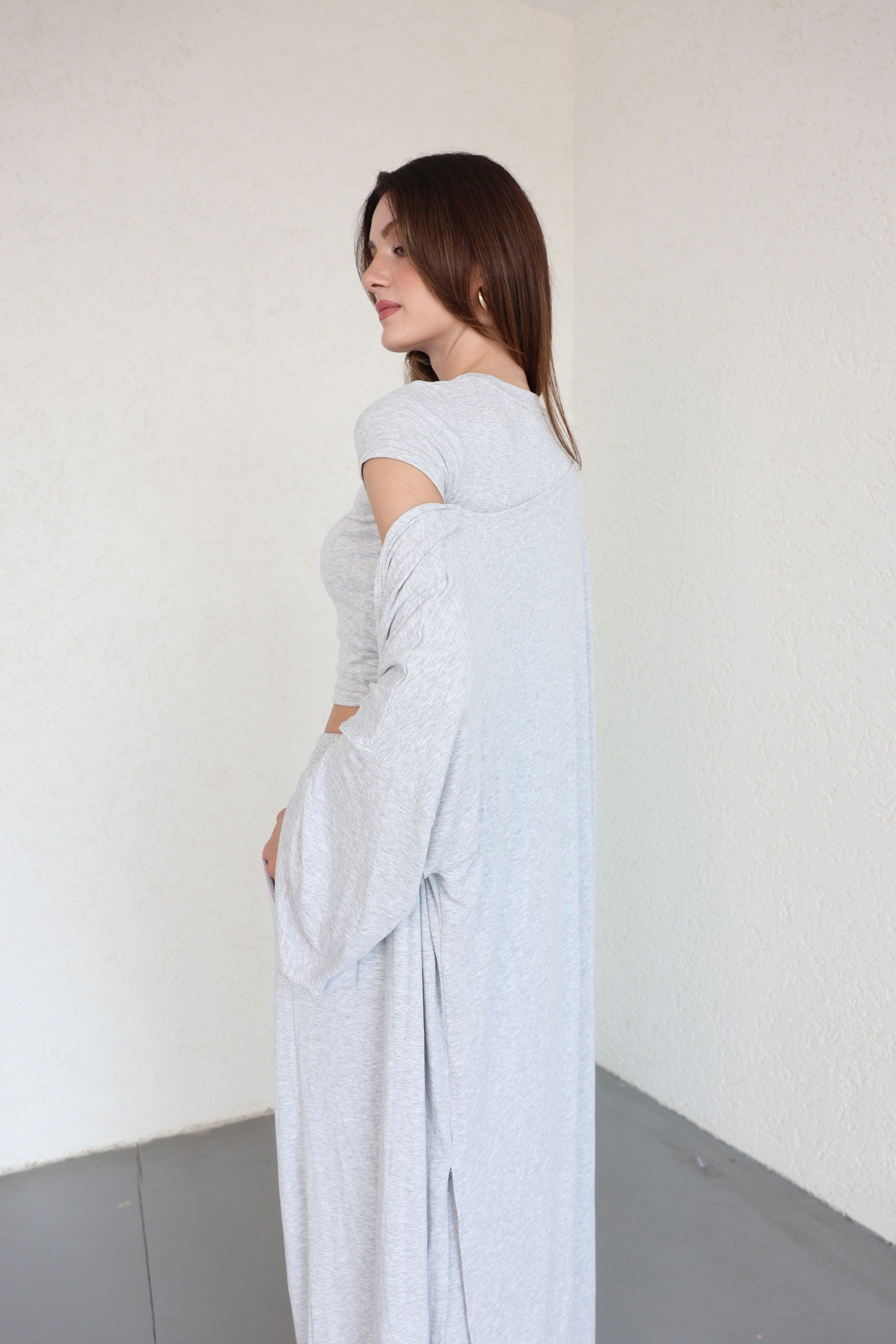 Pantolon TakımKimono 3lü Plazzo Takım