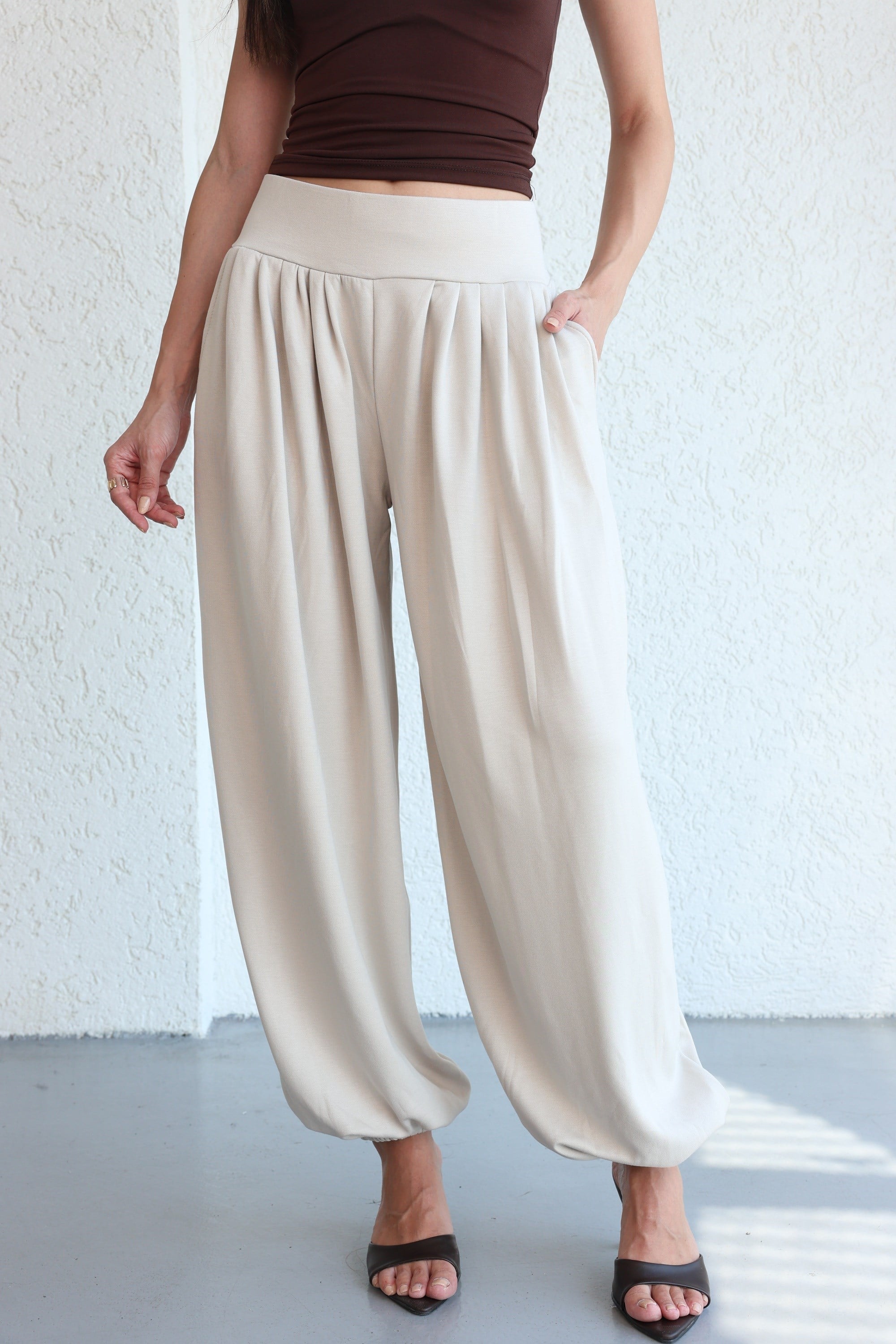 PantolonPile Detaylı Jogger Pantolon