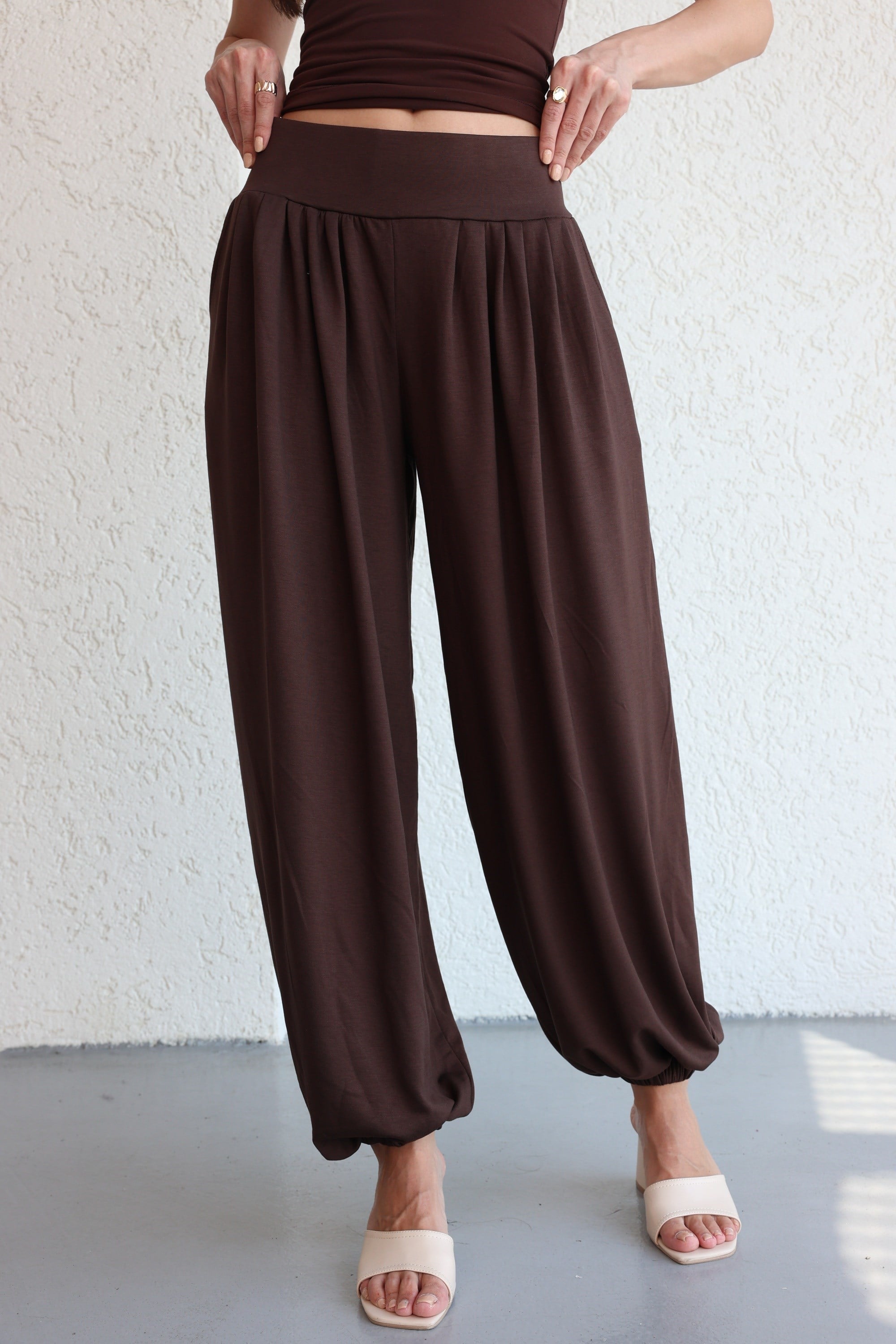 PantolonPile Detaylı Jogger Pantolon