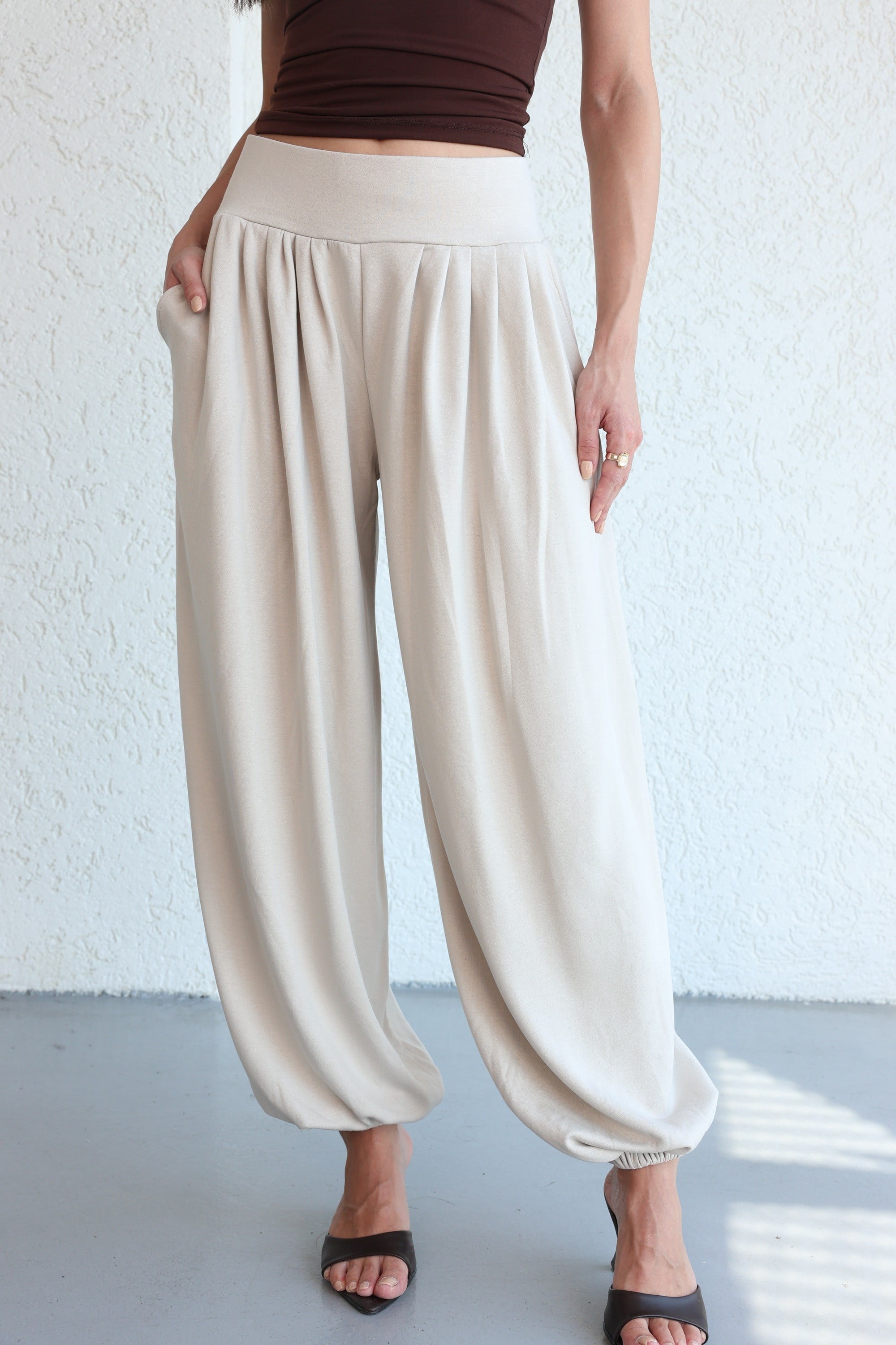 PantolonPile Detaylı Jogger Pantolon