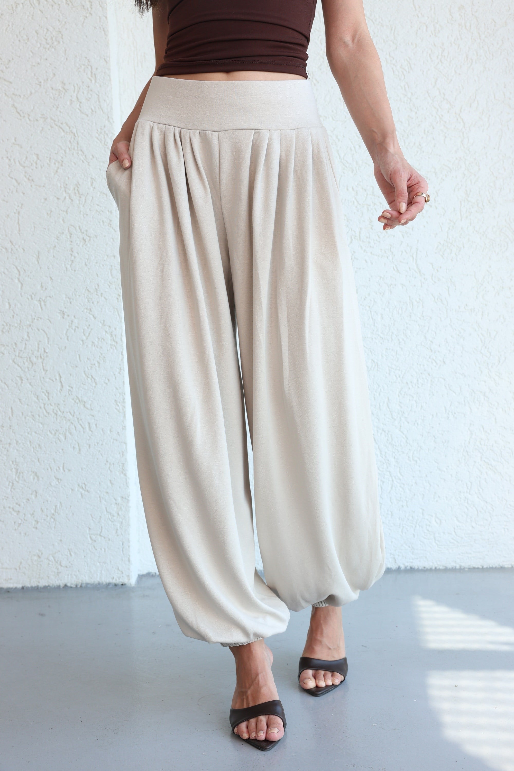 PantolonPile Detaylı Jogger Pantolon