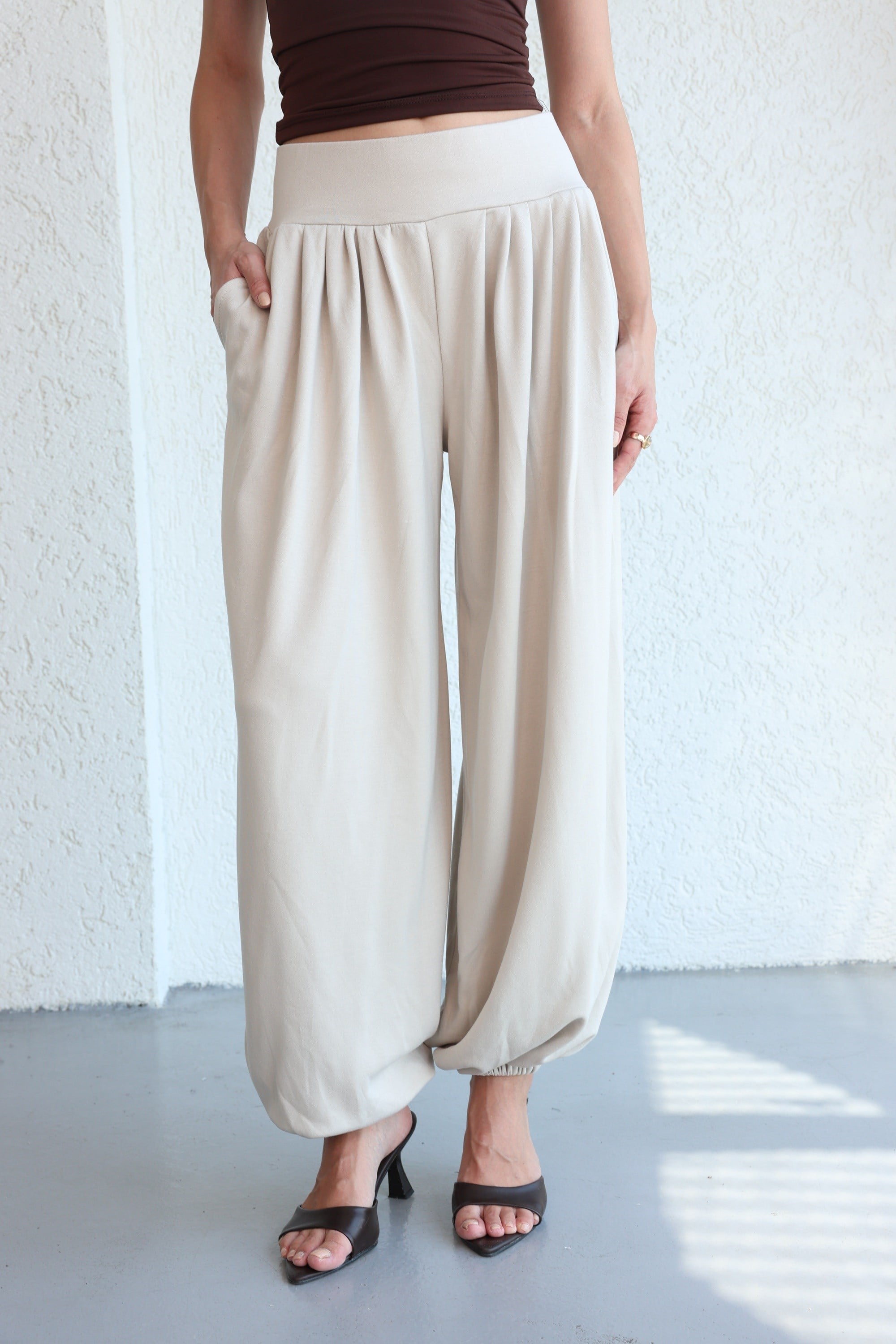 PantolonPile Detaylı Jogger Pantolon