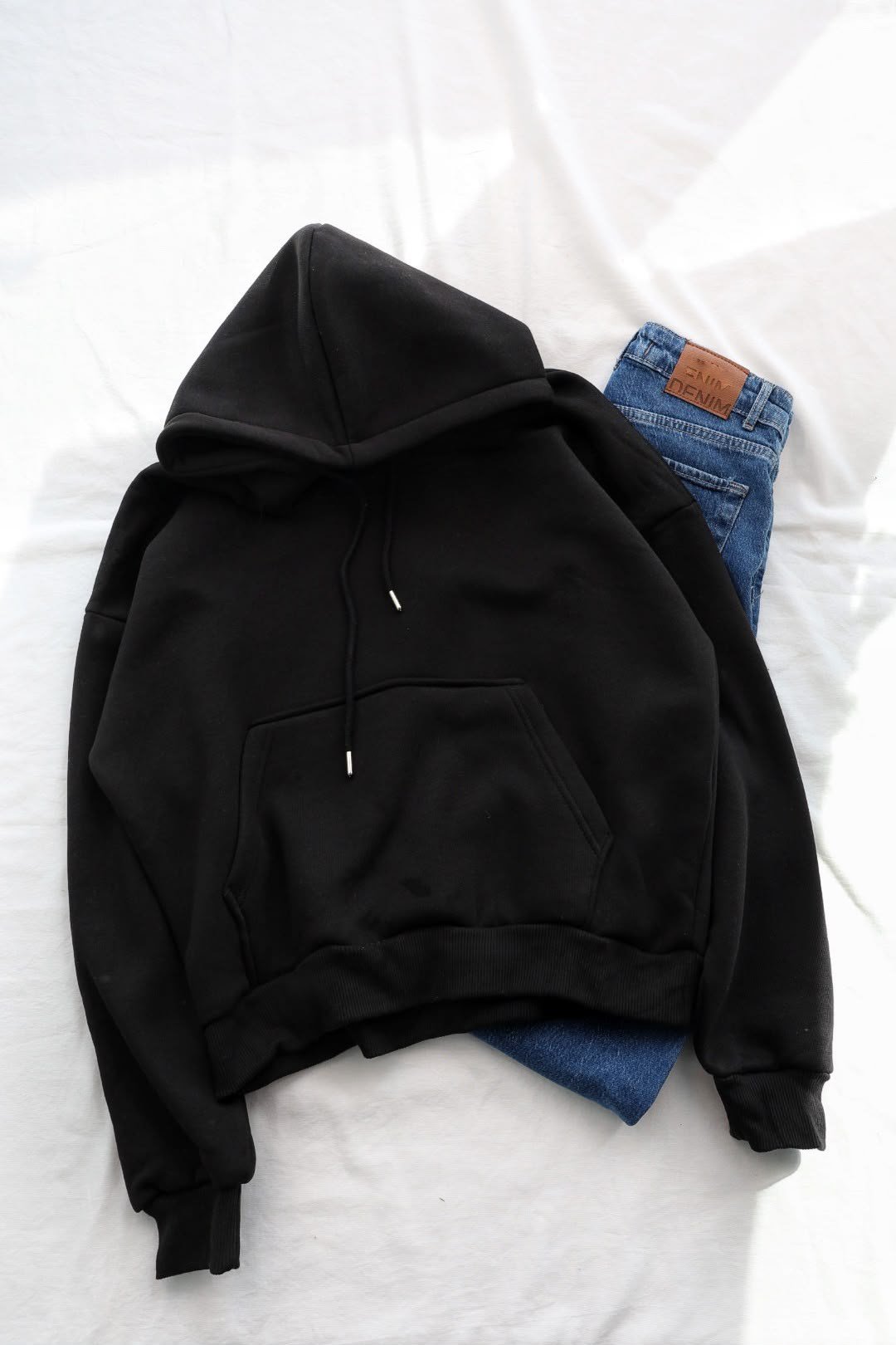 SweatSırt Melek Taşlı 3iplik Şardonlu Sweat