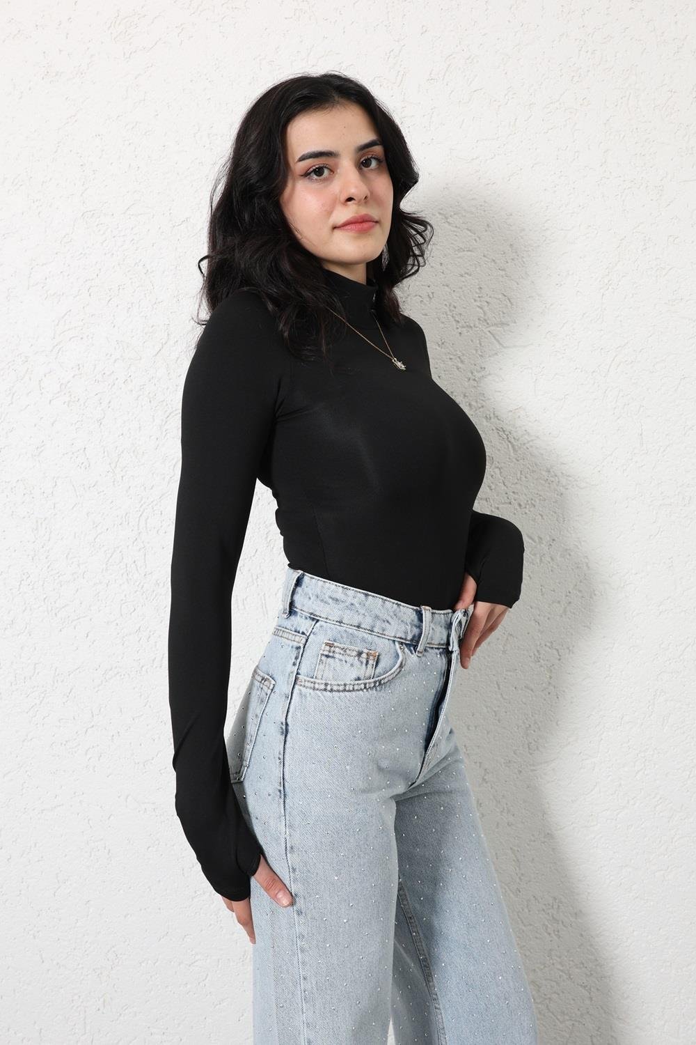 BodysuitBalıkçı Yaka Bodysuit