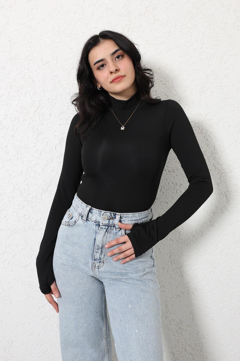 BodysuitBalıkçı Yaka Bodysuit