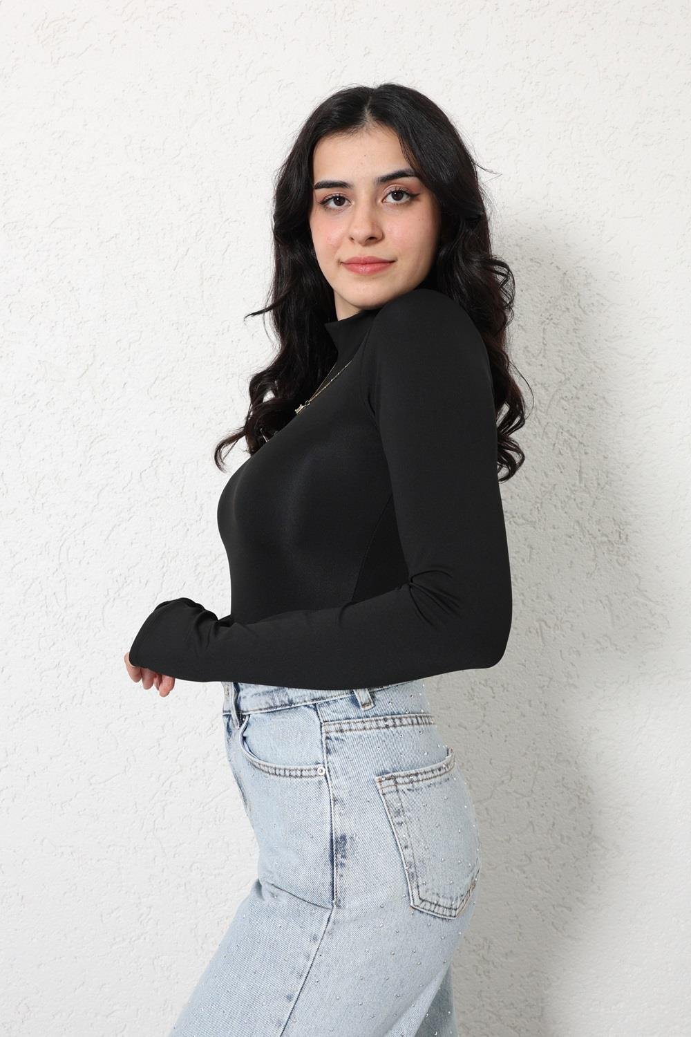 BodysuitBalıkçı Yaka Bodysuit