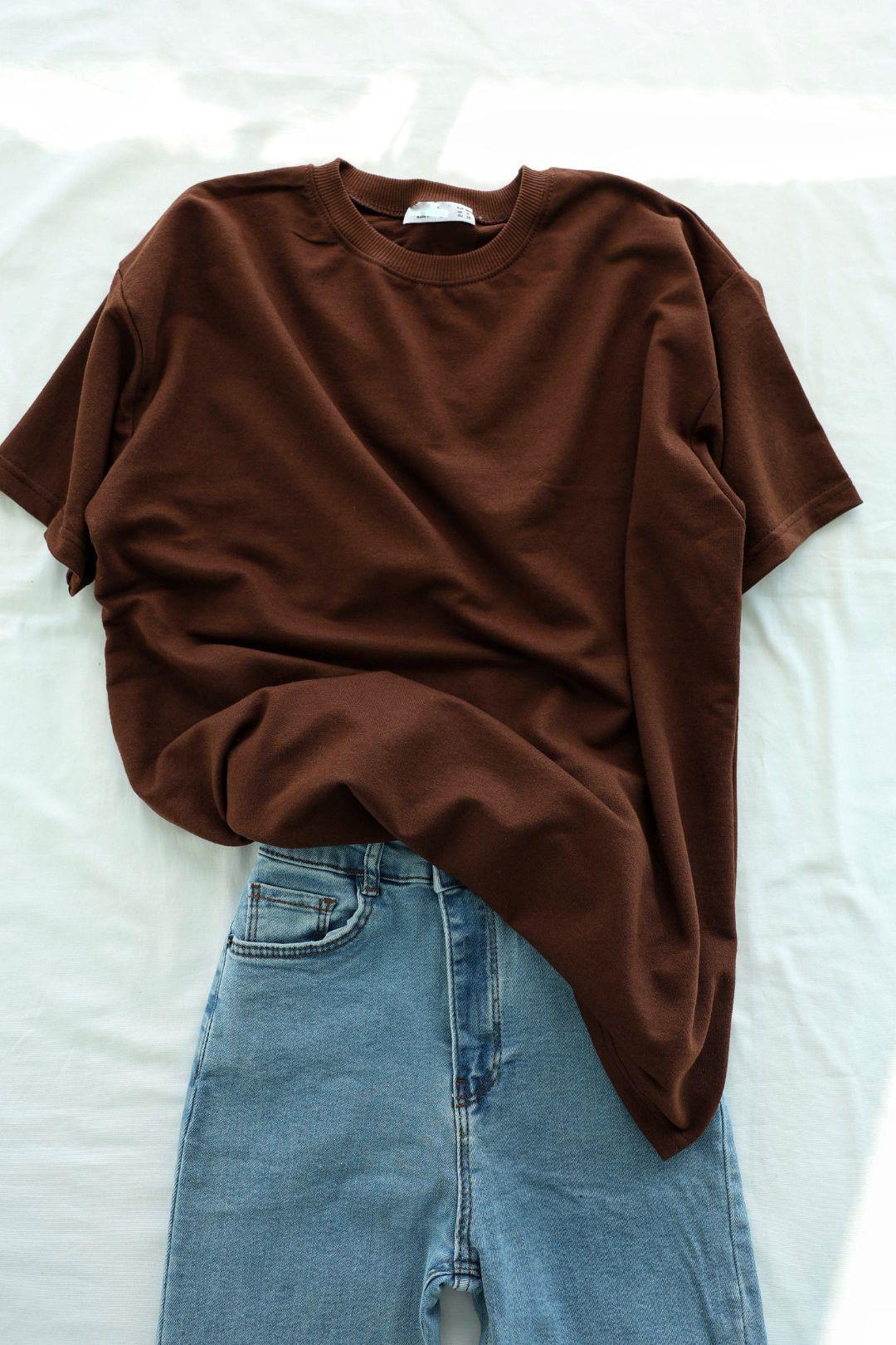 TshirtBisiklet Yaka  İki İplik Tshirt