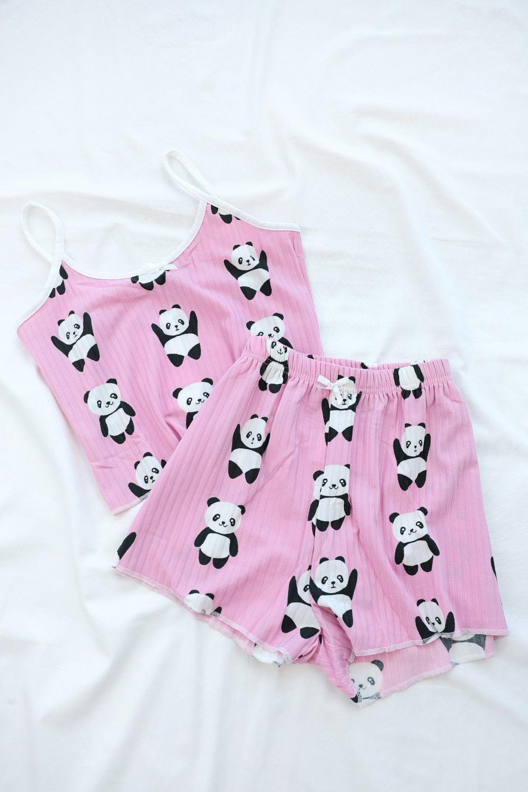 Şort TakımDesenli Askılı Şort Takım